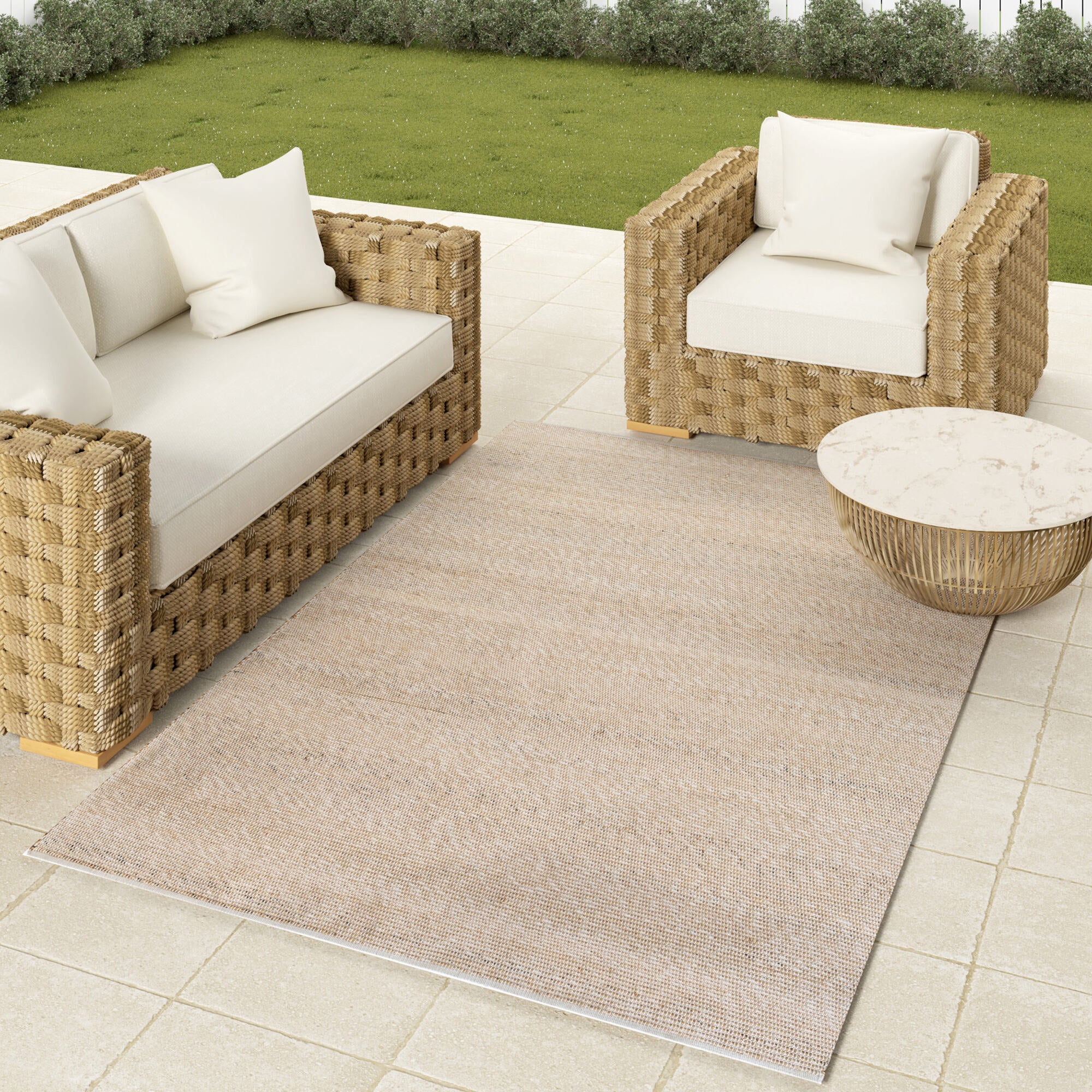LR Home Solace Rug — Sand/Ivory