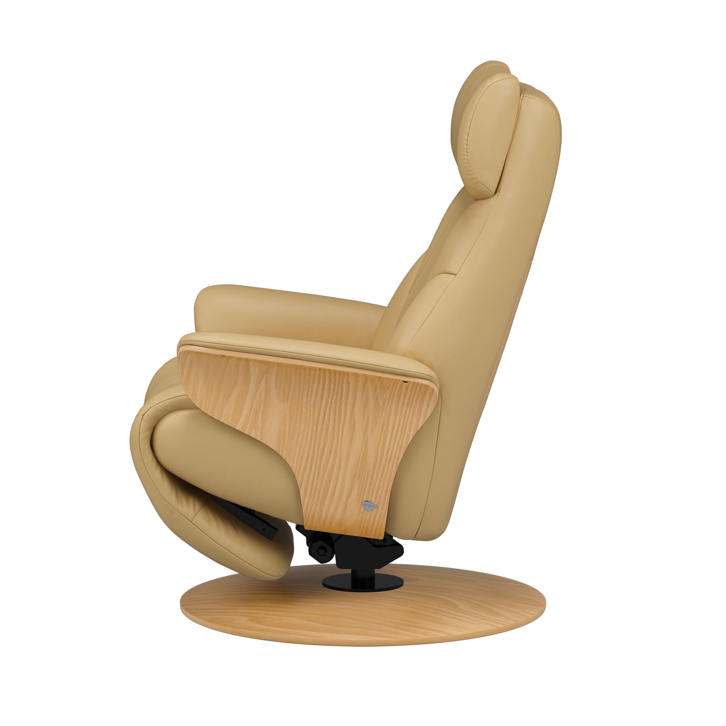 Stressless Adam Wood Disc Recliner — Velaro Beige