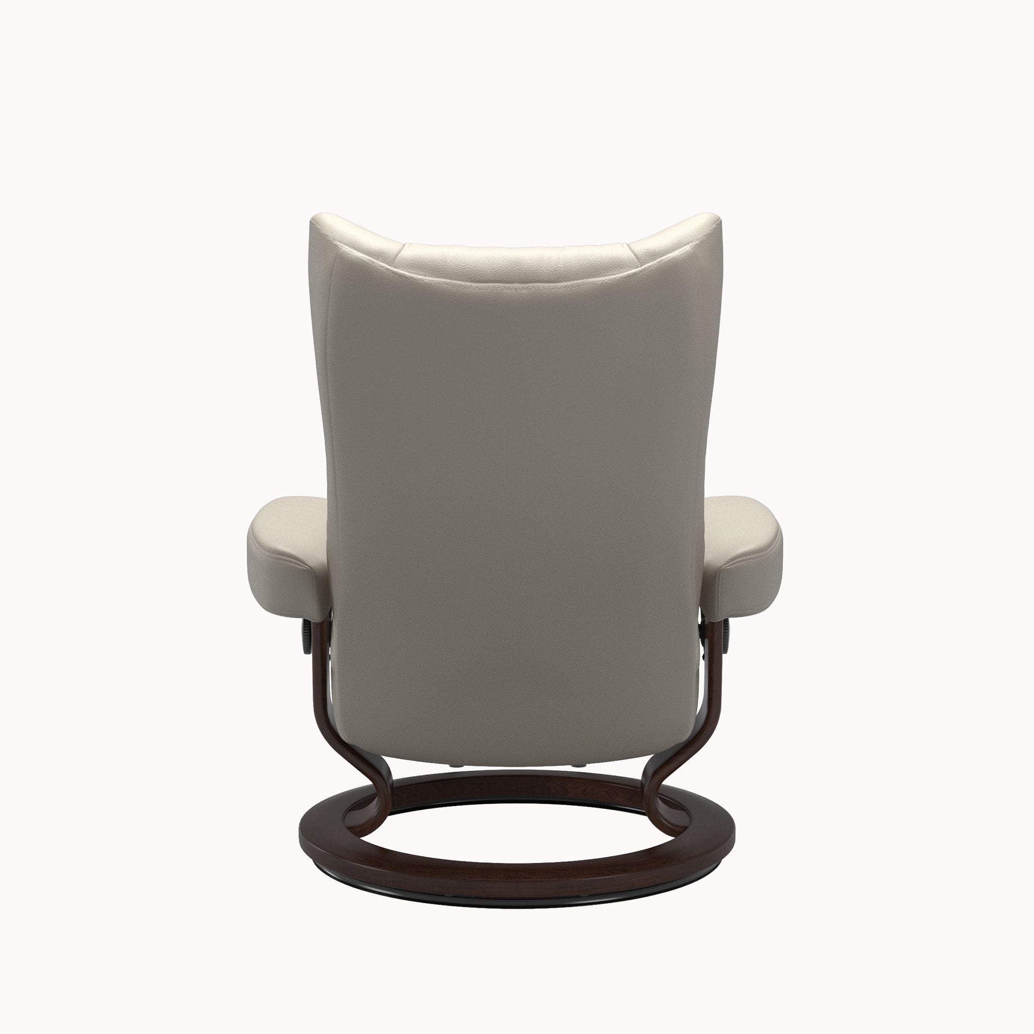 Stressless Wing Classic Base Chair & Ottoman - Velaro Light Grey