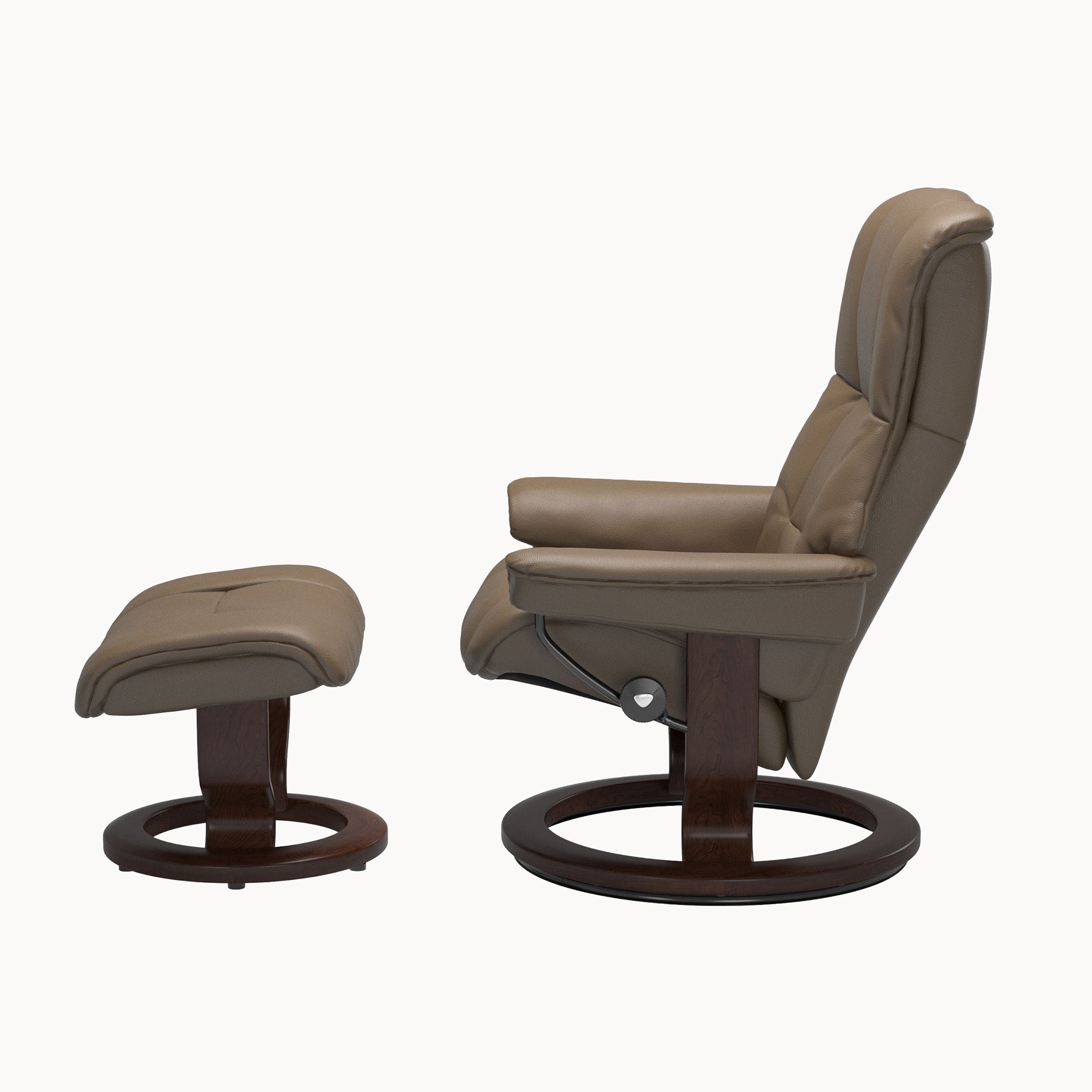 Stressless Mayfair Classic Base Chair & Ottoman - Velaro Mole