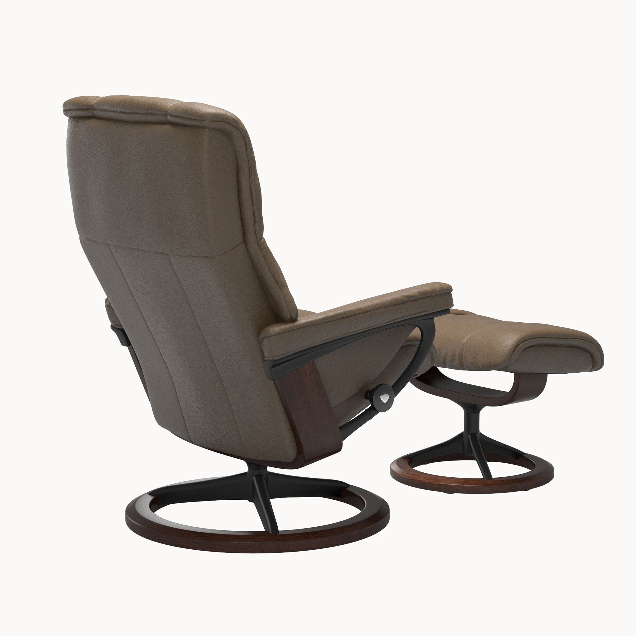 Stressless Mayfair Signature Base Chair & Ottoman - Velaro Mole