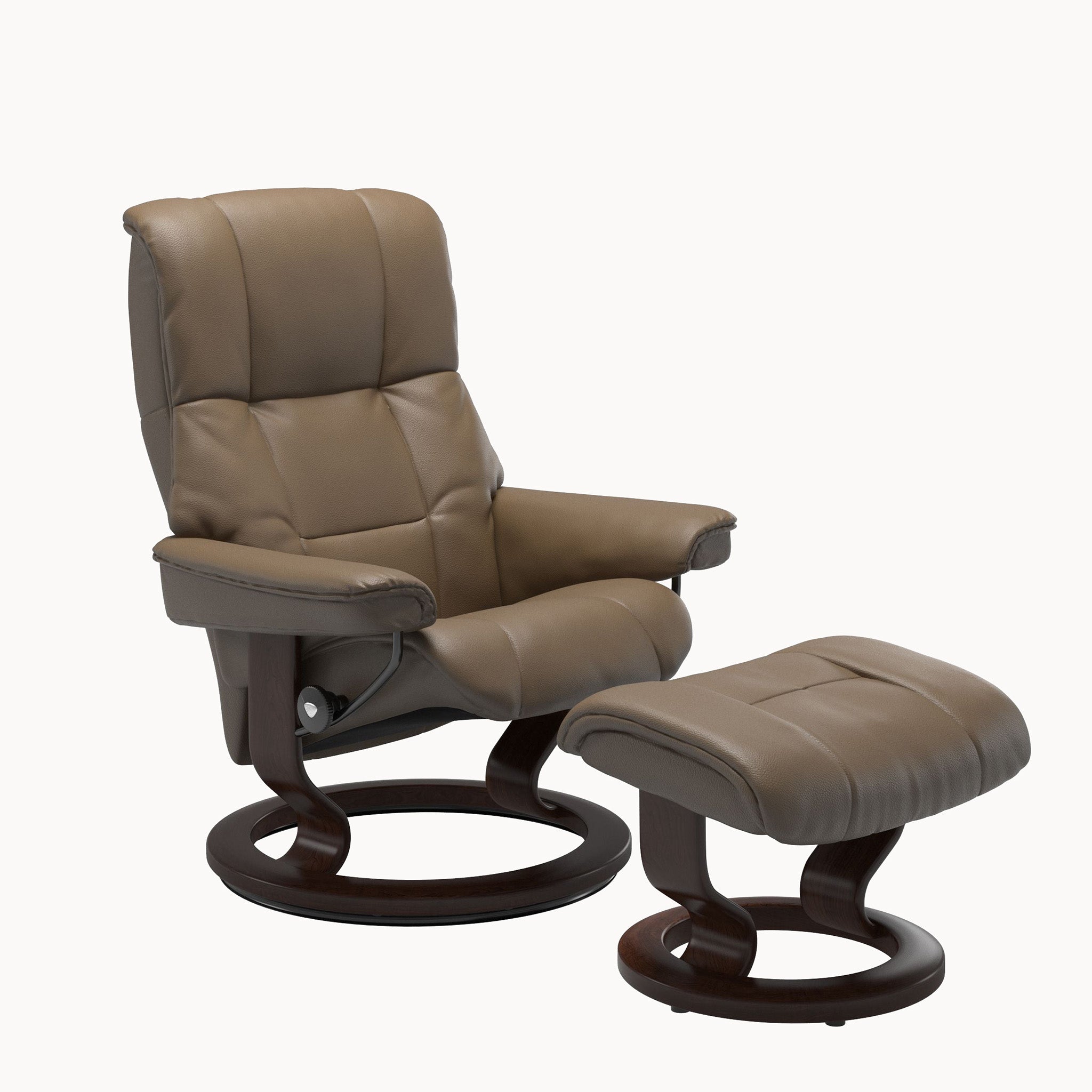 Stressless Mayfair Classic Base Chair & Ottoman - Velaro Mole