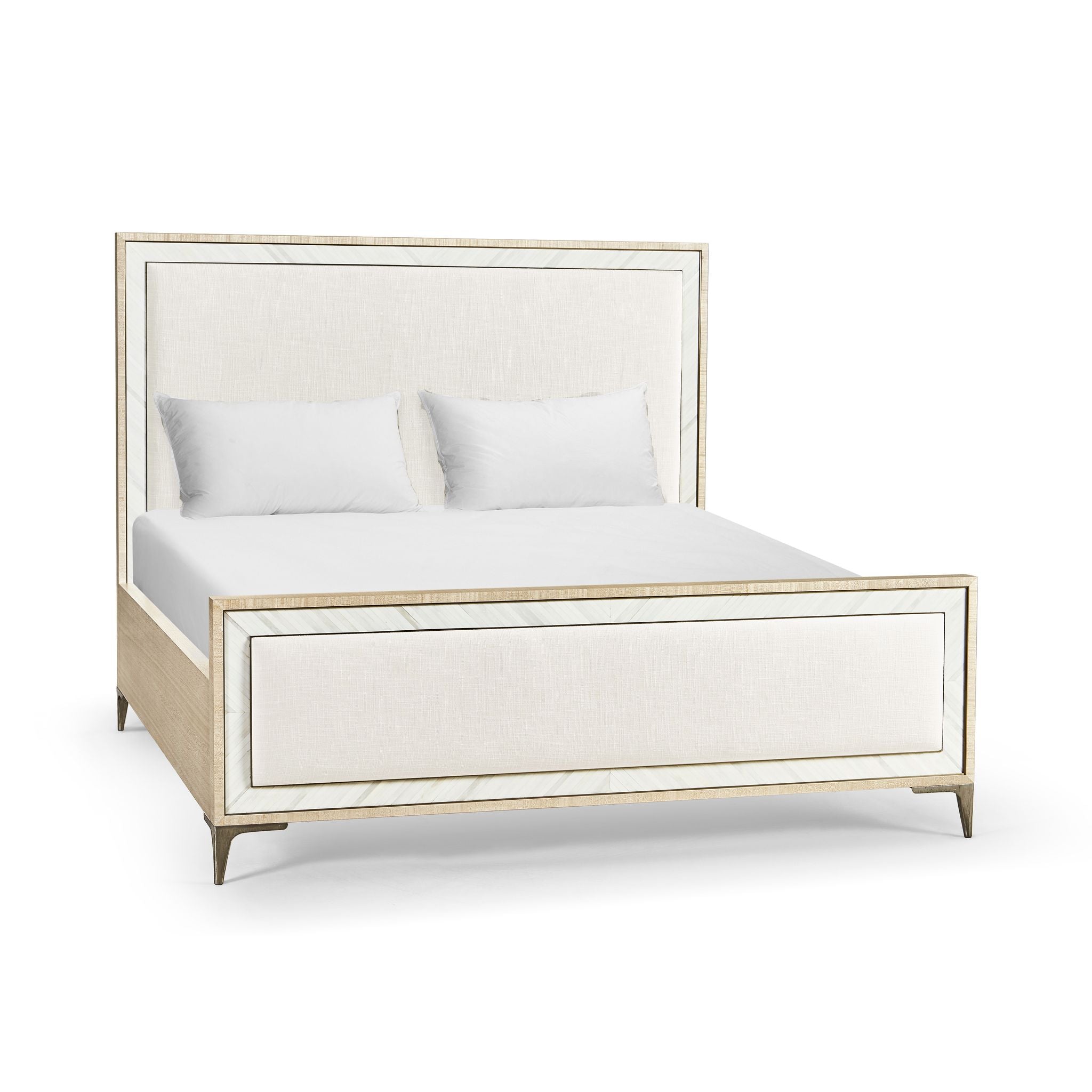 Jonathan Charles Tideline Bone & Linen Upholstered Bed