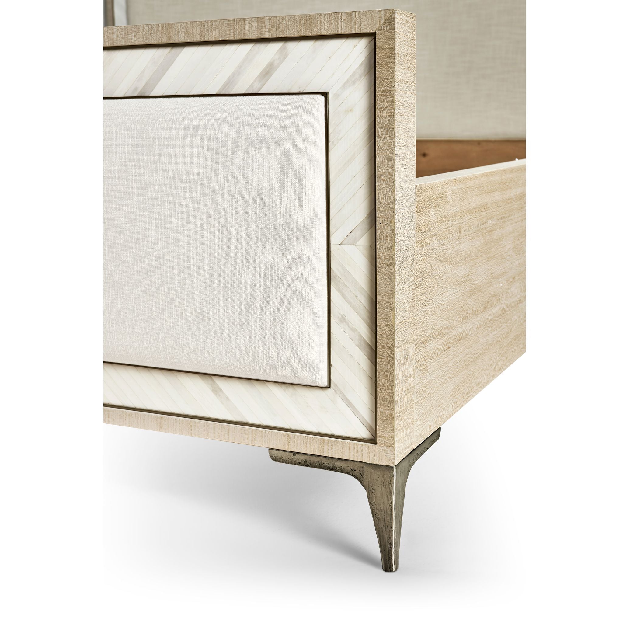 Jonathan Charles Tideline Bone & Linen Upholstered Bed