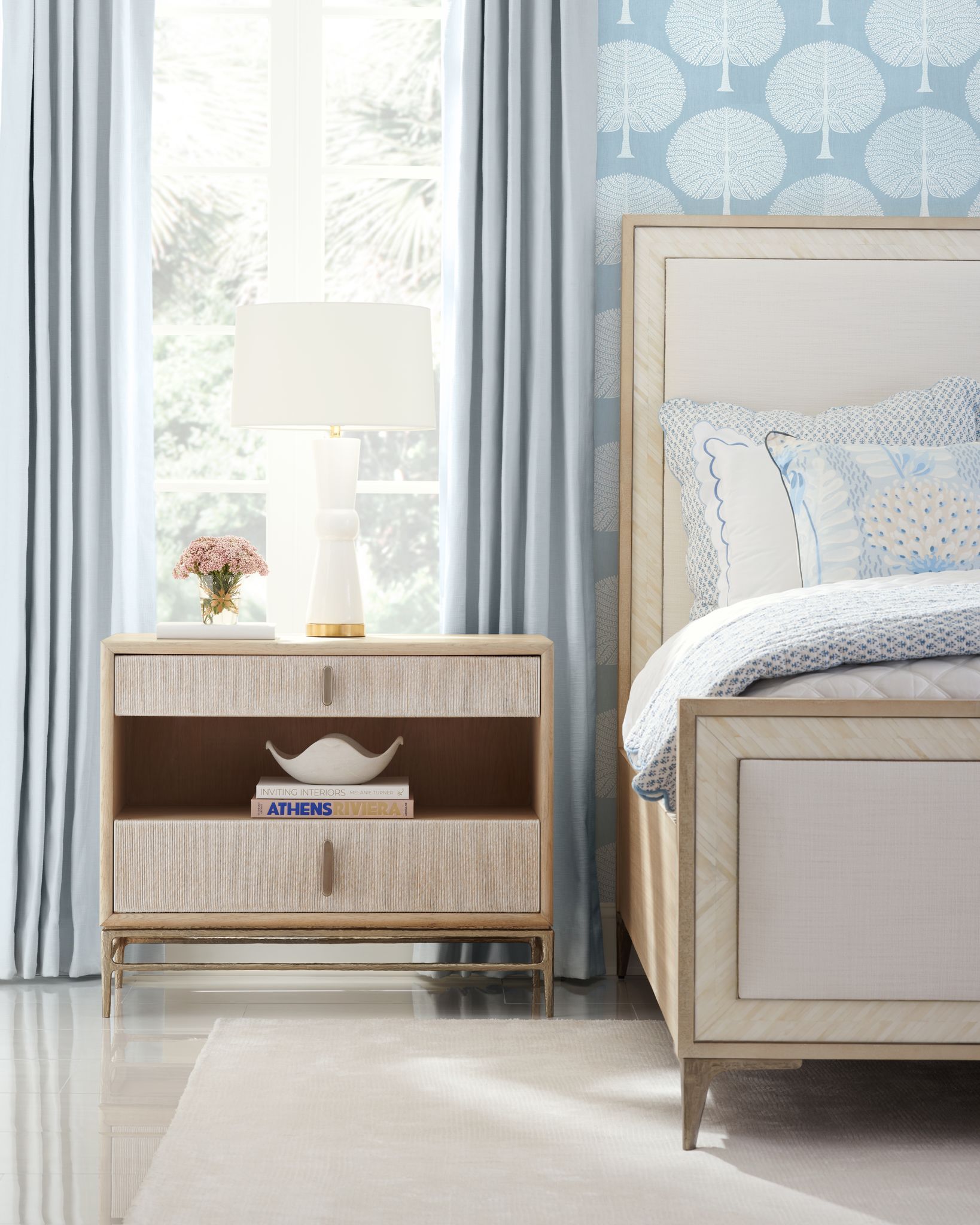 Jonathan Charles Clapotis Danish Cord Nightstand