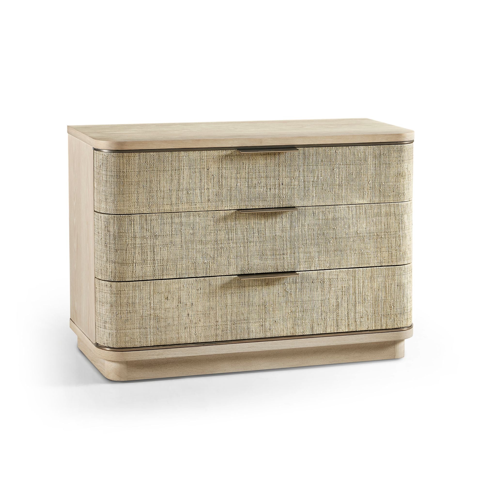 Jonathan Charles Seiche Large Grasscloth Nightstand
