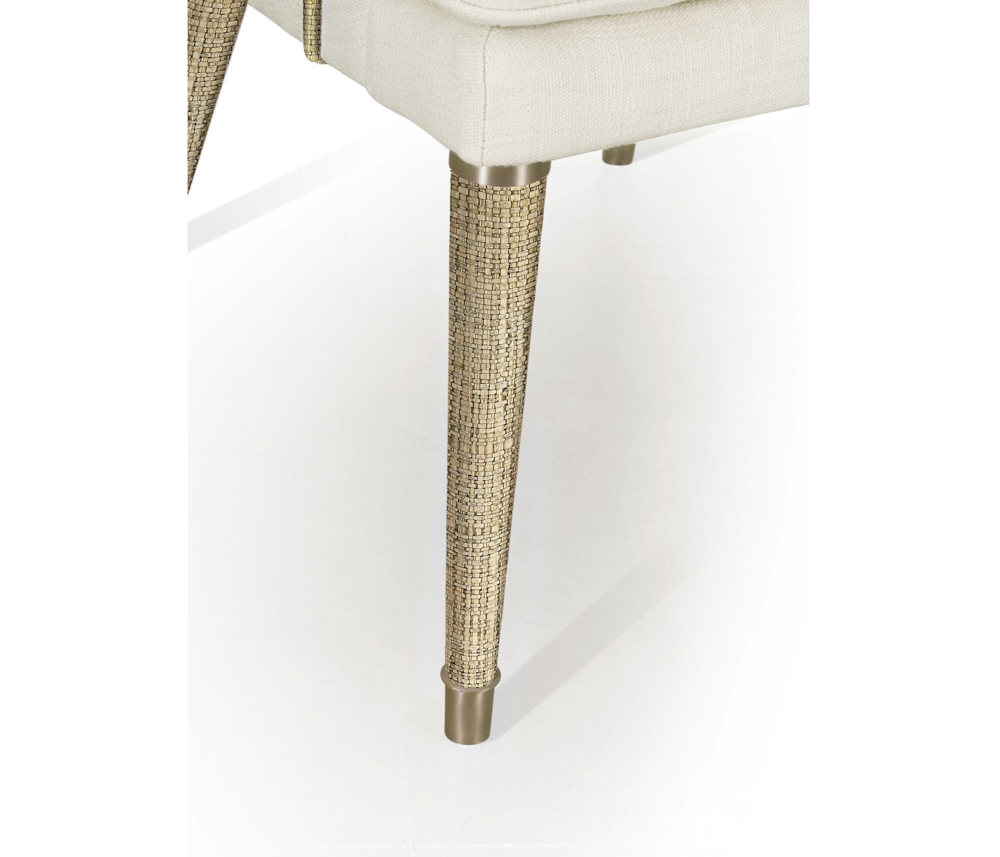 Jonathan Charles Shoal Linen & Grasscloth Host Chair