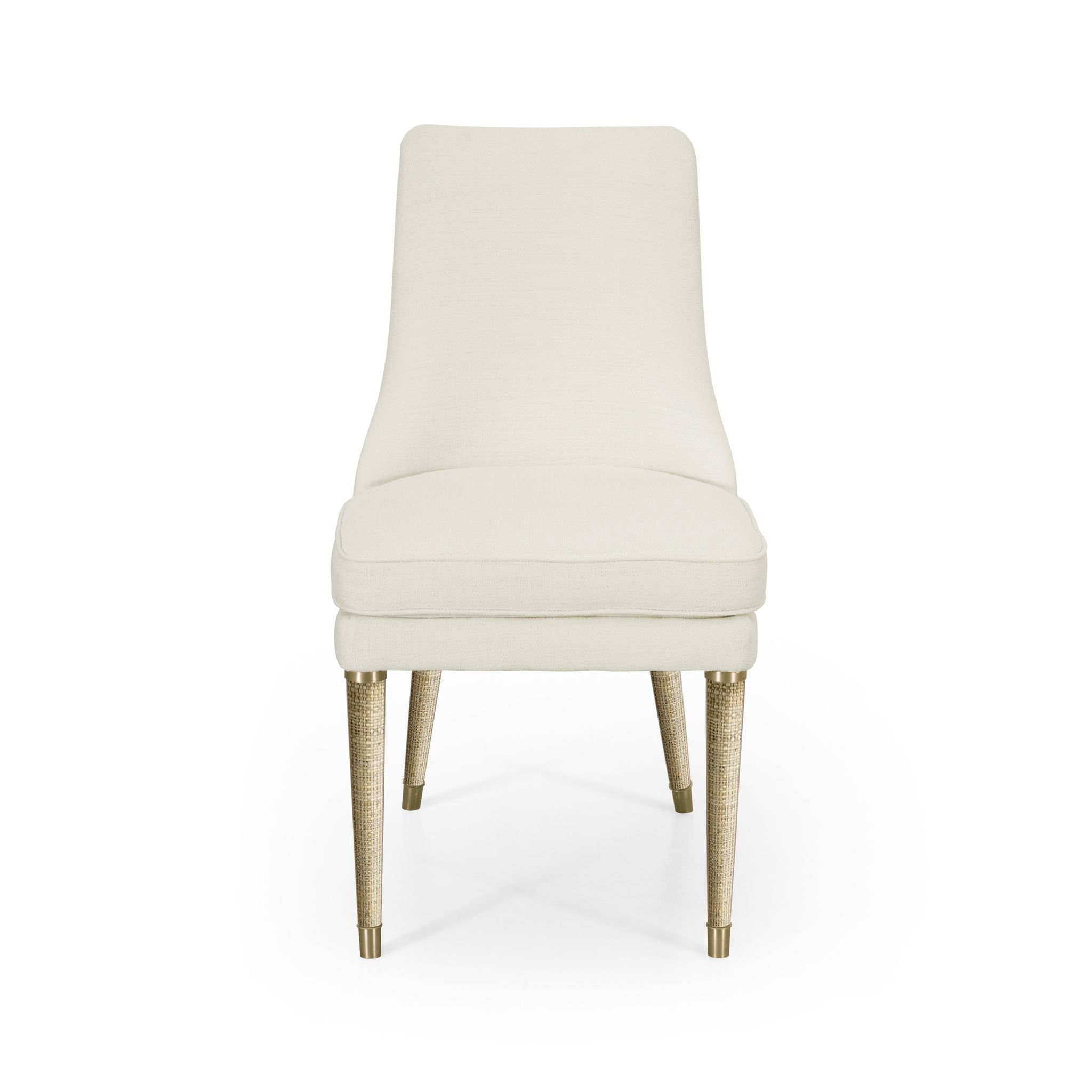 Jonathan Charles Shoal Linen & Grasscloth Host Chair