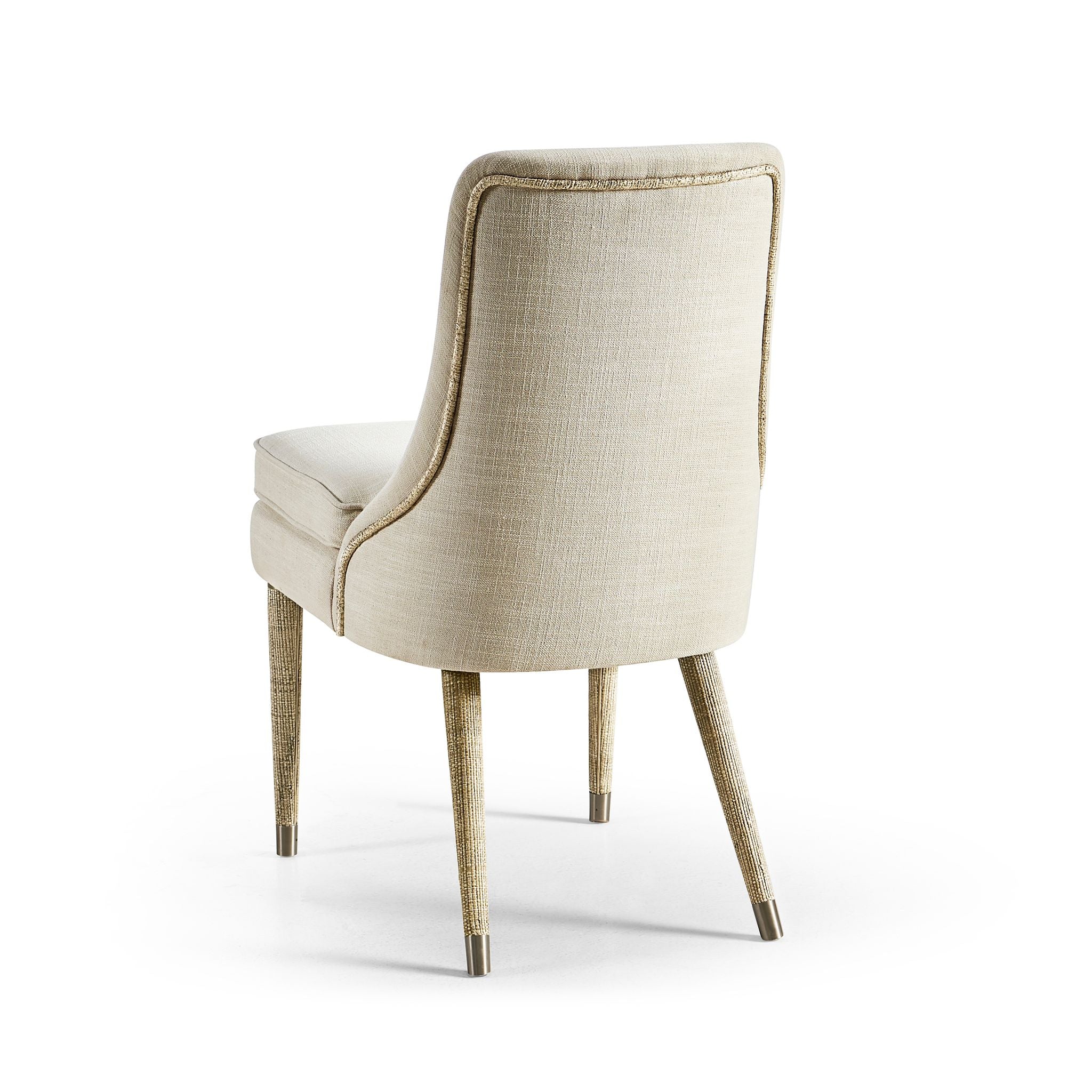 Jonathan Charles Shoal Linen & Grasscloth Side Chair