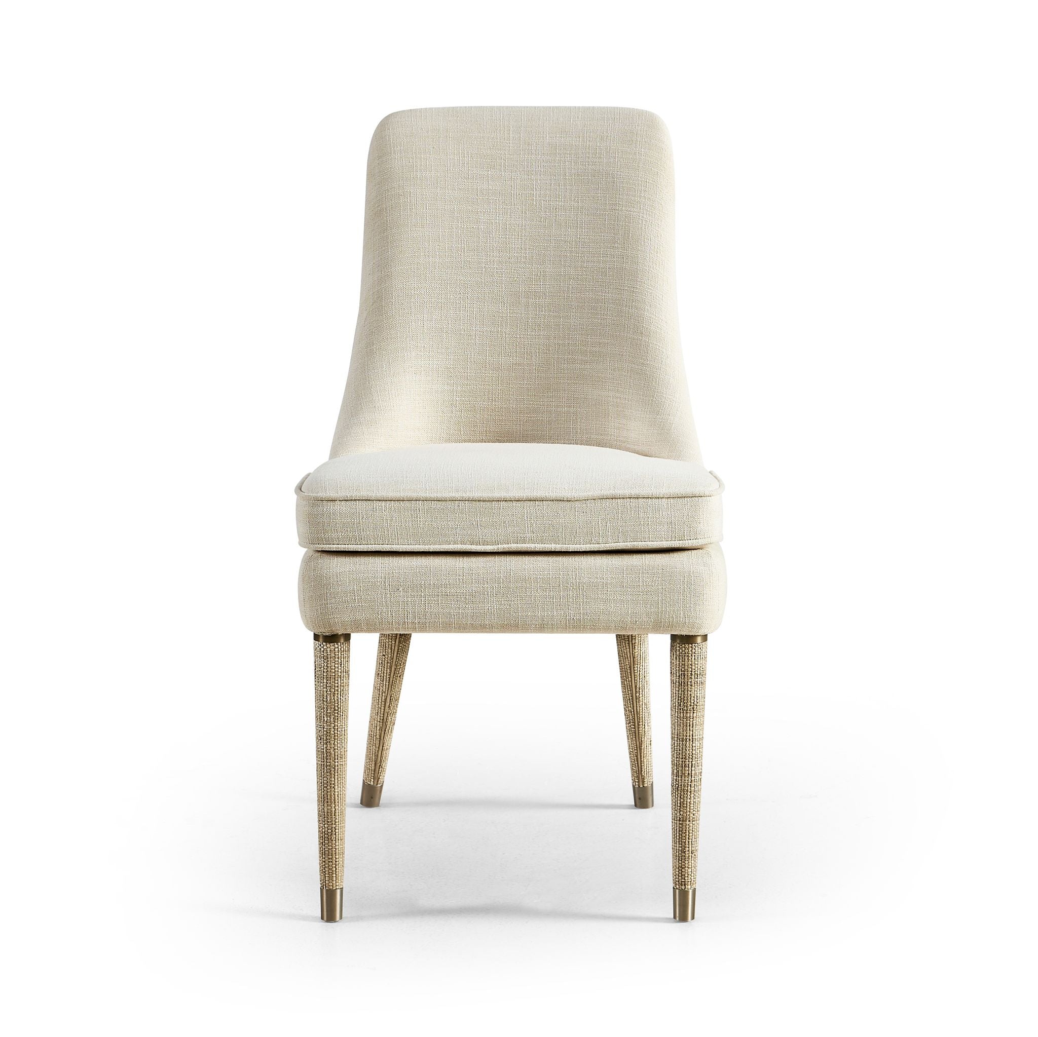 Jonathan Charles Shoal Linen & Grasscloth Side Chair