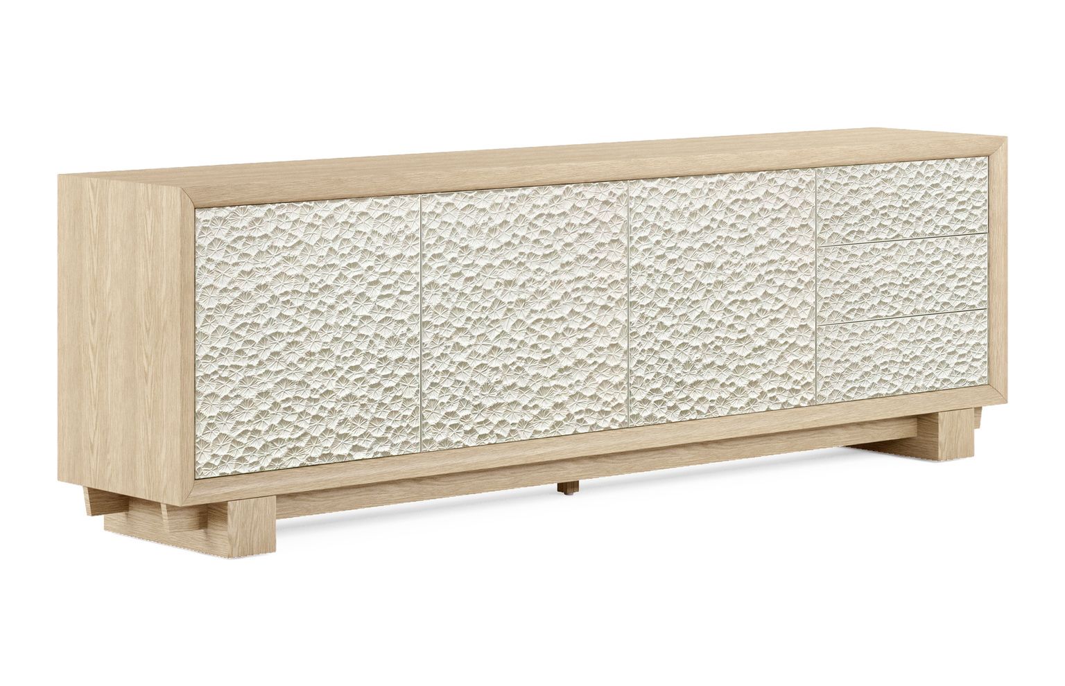 Jonathan Charles Pelagic Cast Metal Entertainment Console