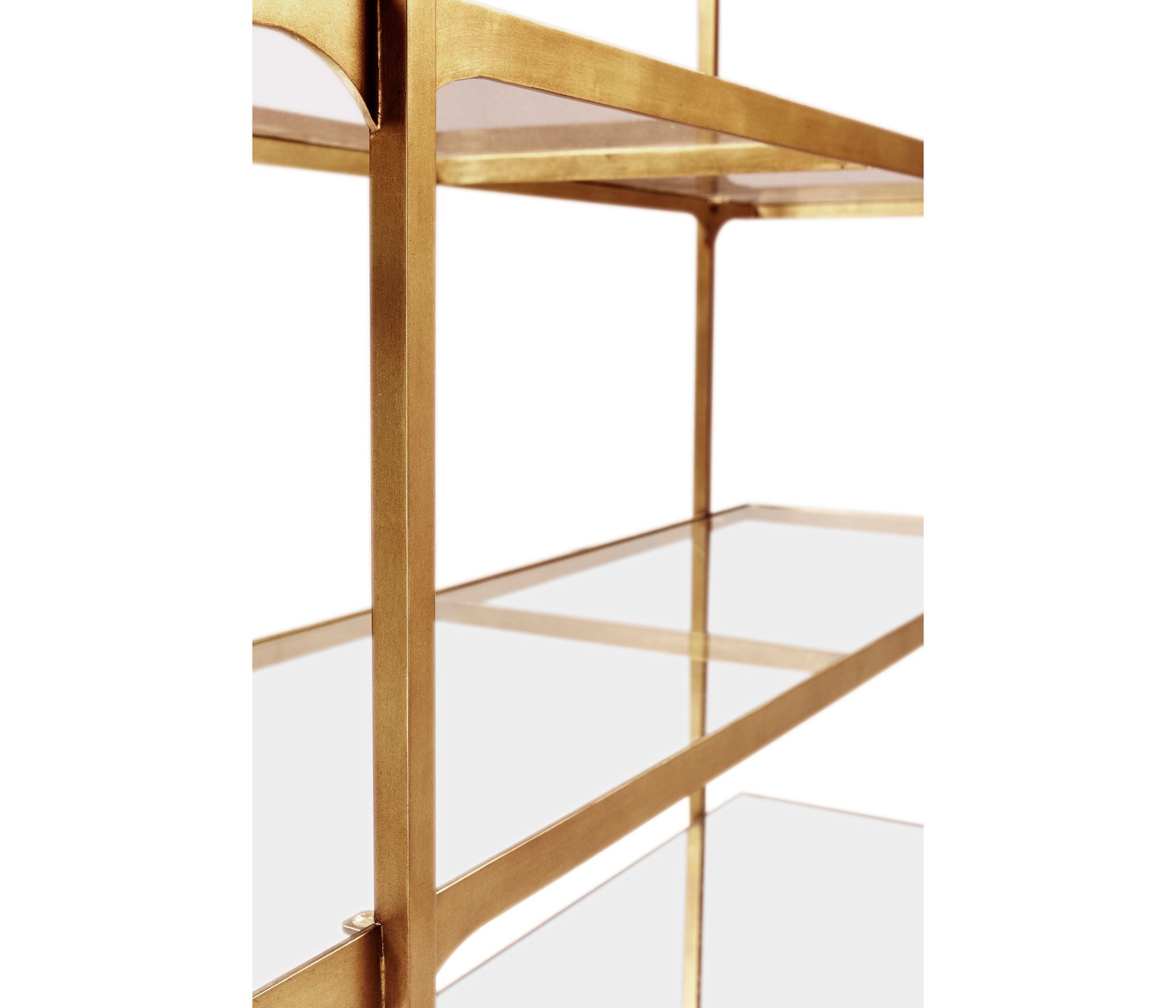 Jonathan Charles Eglomise & Gilded Iron Six-Tier Etagere