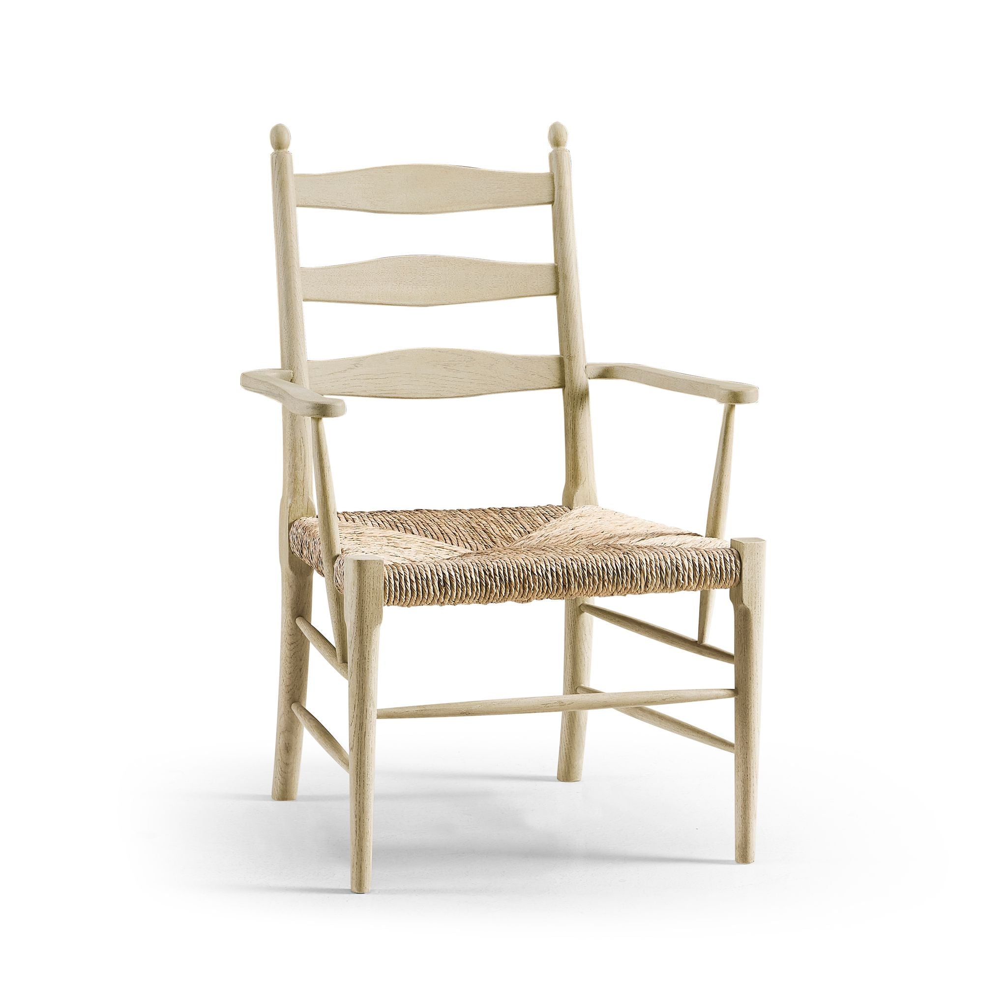 Jonathan Charles Doppler Ladder Back Arm Chair — Stripped Oak