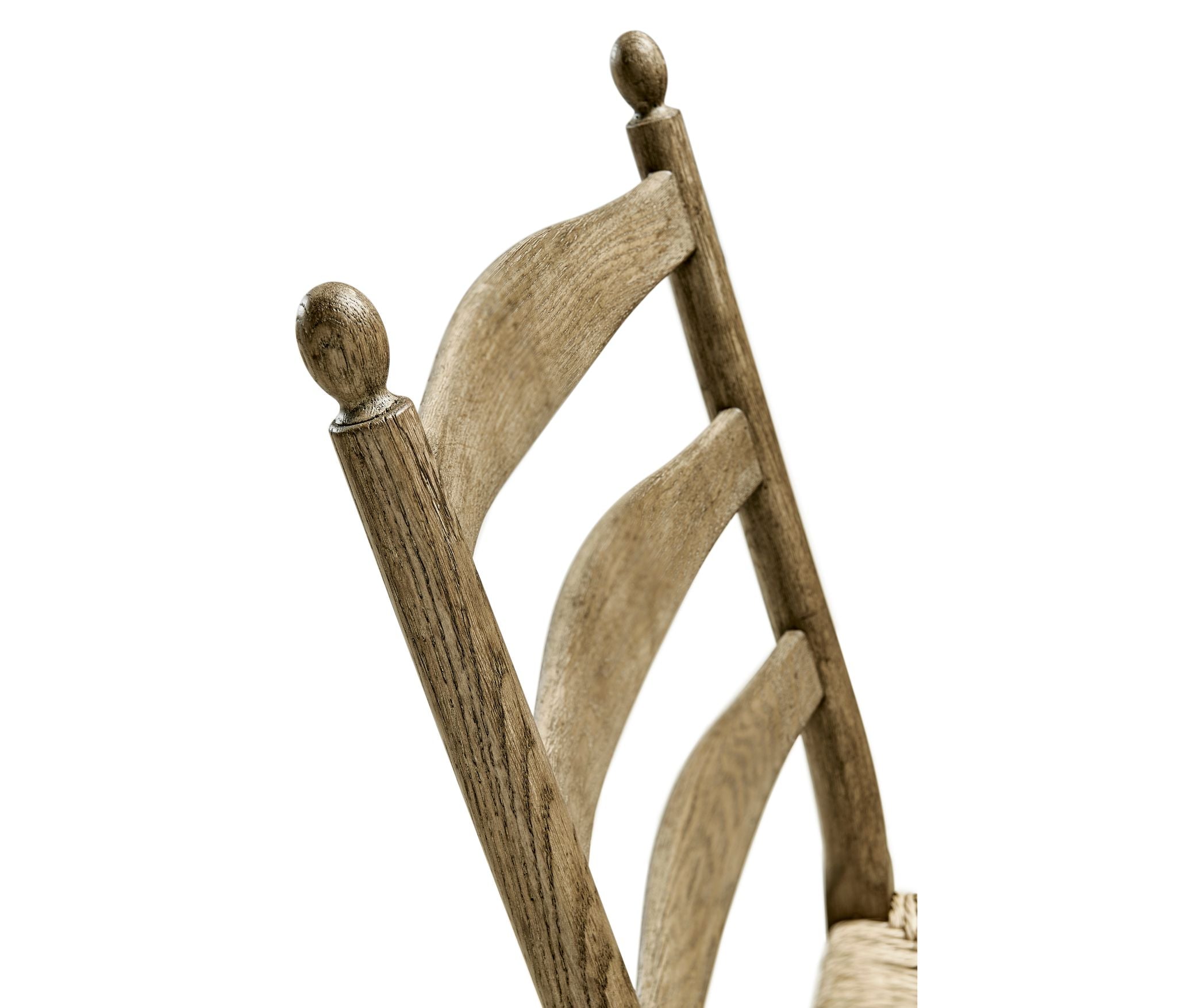 Jonathan Charles Doppler Ladder Back Side Chair — Stripped Brown Chestnut