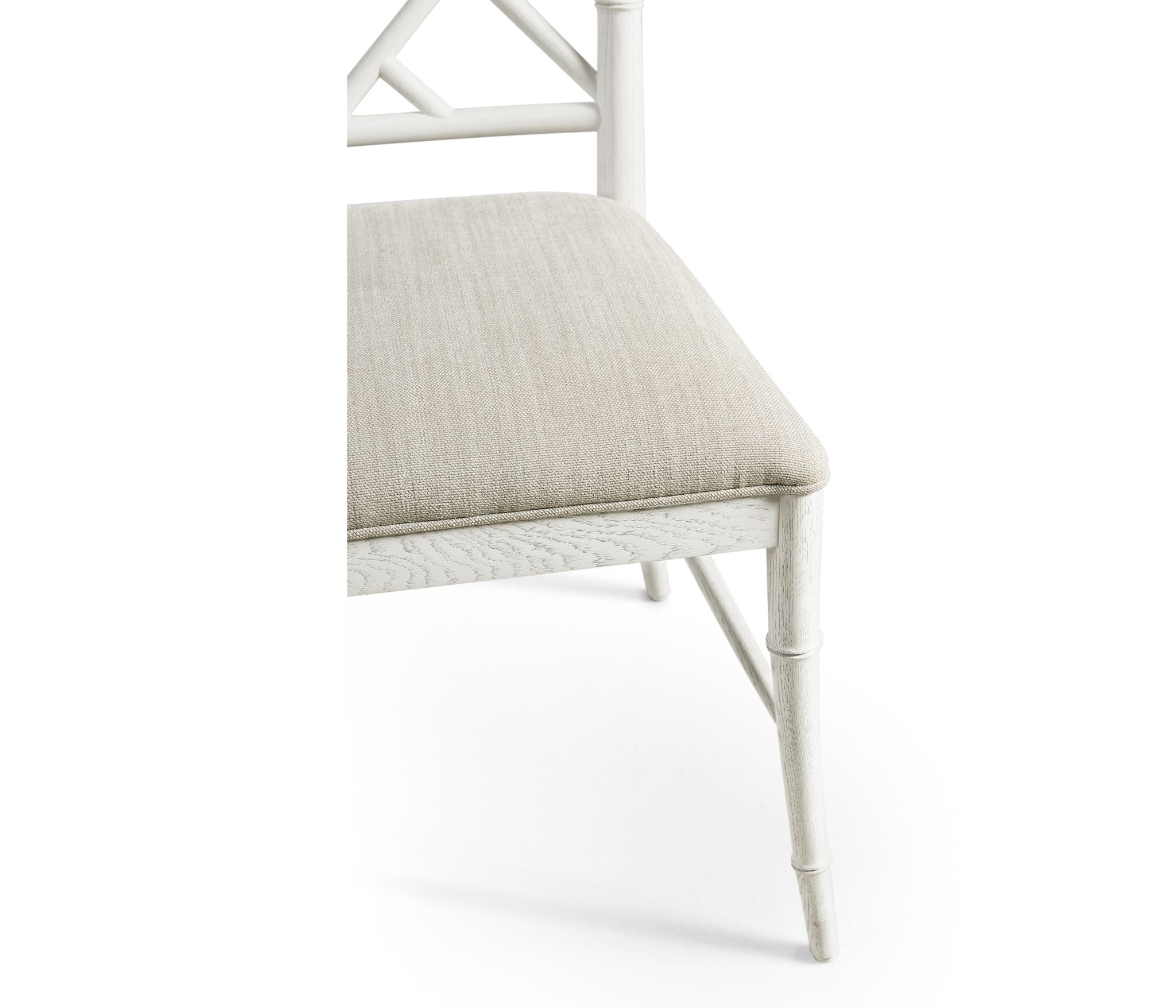 Jonathan Charles Saros Chippendale Bamboo Side Chair — Chalk White