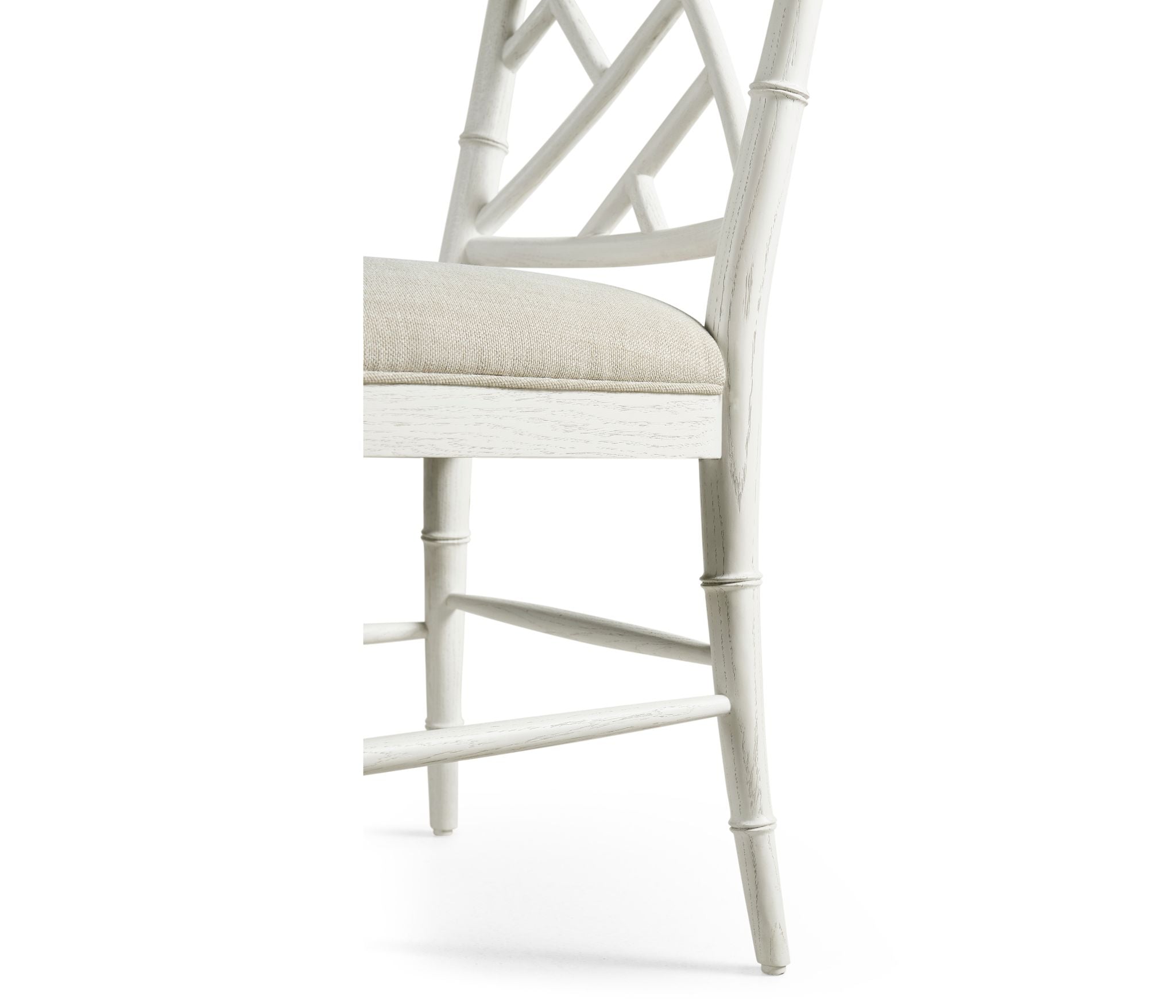 Jonathan Charles Saros Chippendale Bamboo Side Chair — Chalk White