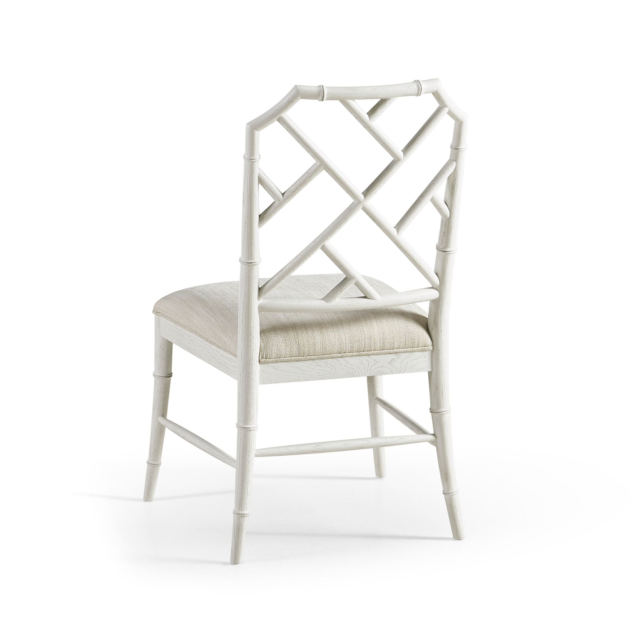 Jonathan Charles Saros Chippendale Bamboo Side Chair — Chalk White