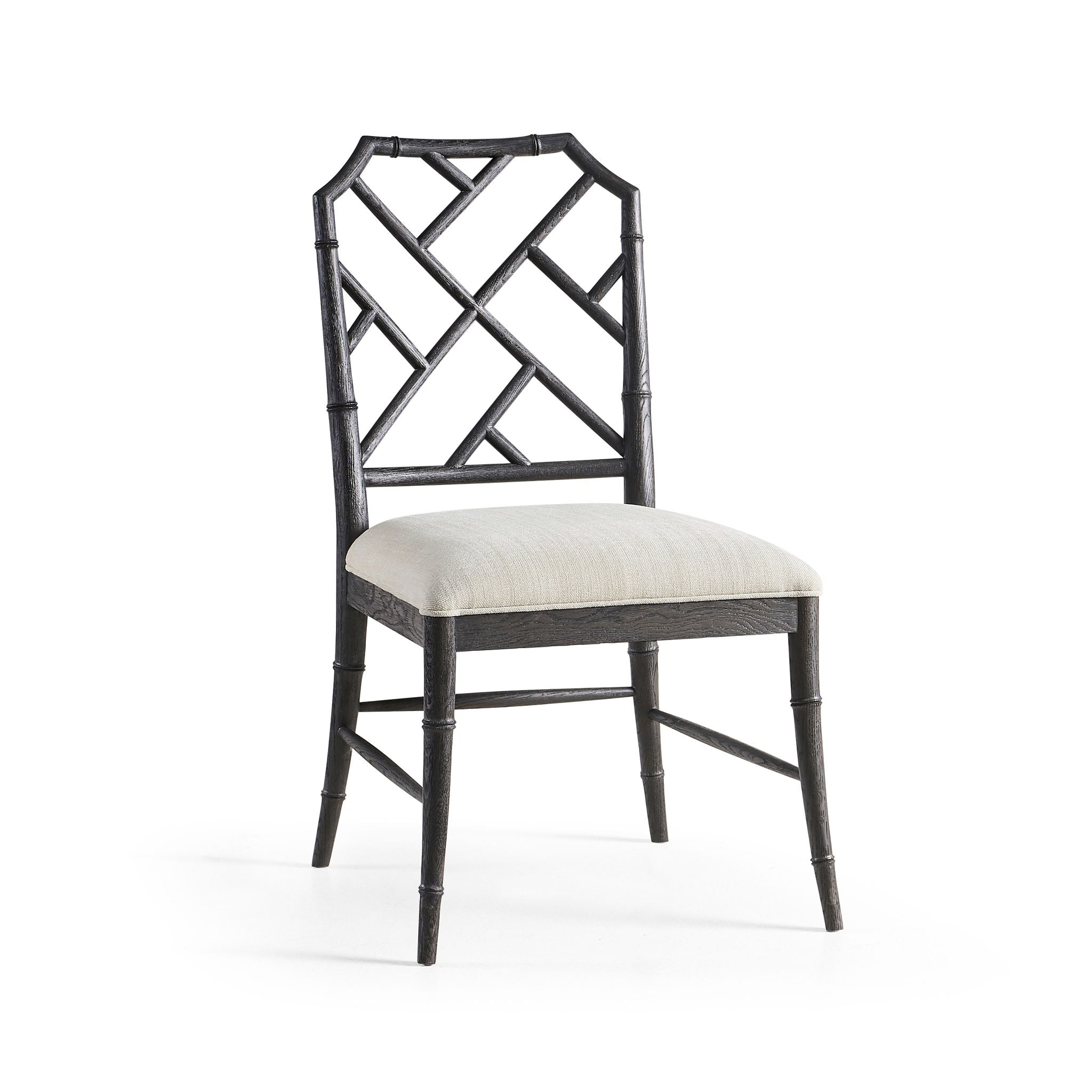 Jonathan Charles Saros Chippendale Bamboo Side Chair — Ebonised Oak