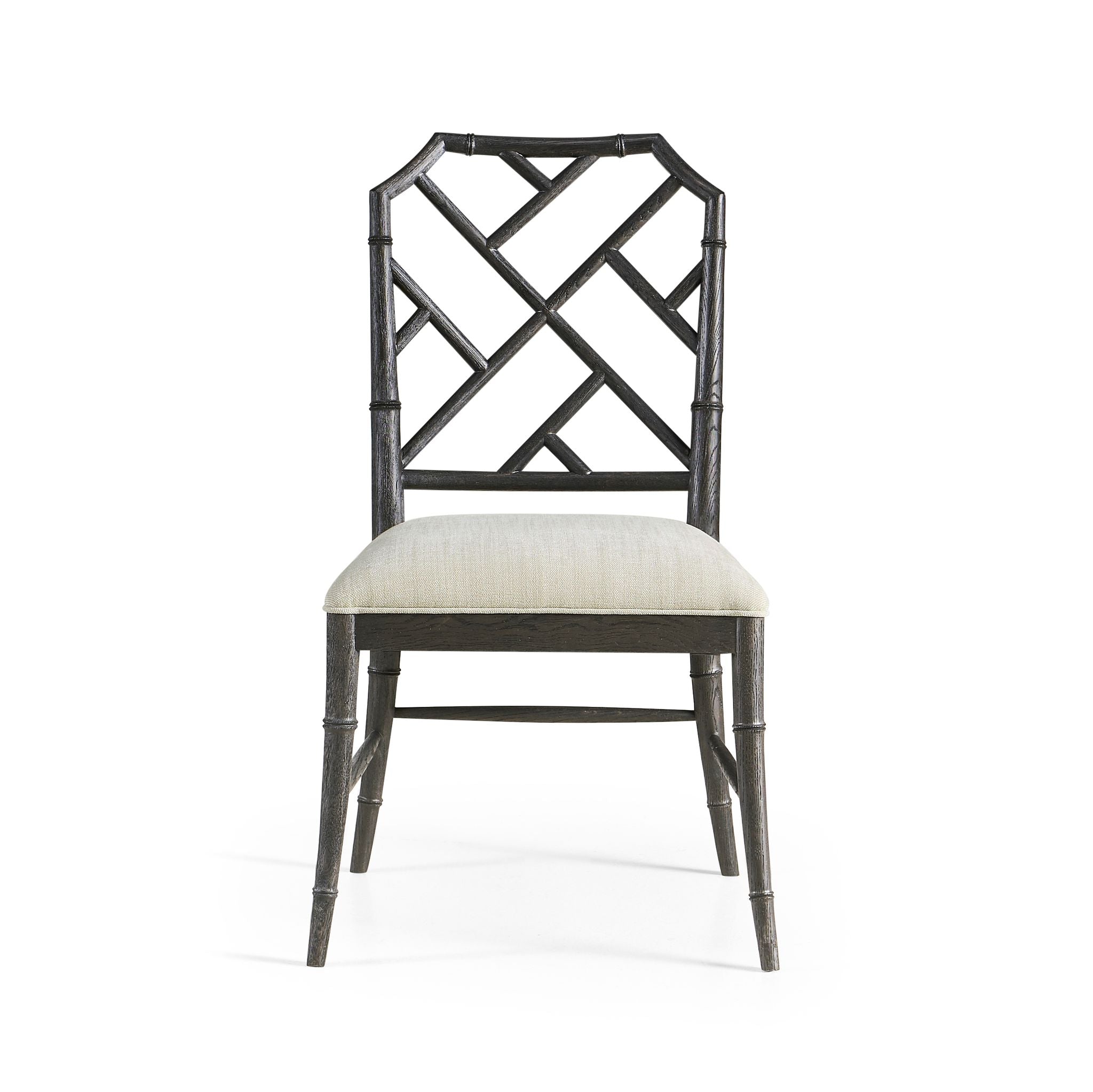 Jonathan Charles Saros Chippendale Bamboo Side Chair — Ebonised Oak