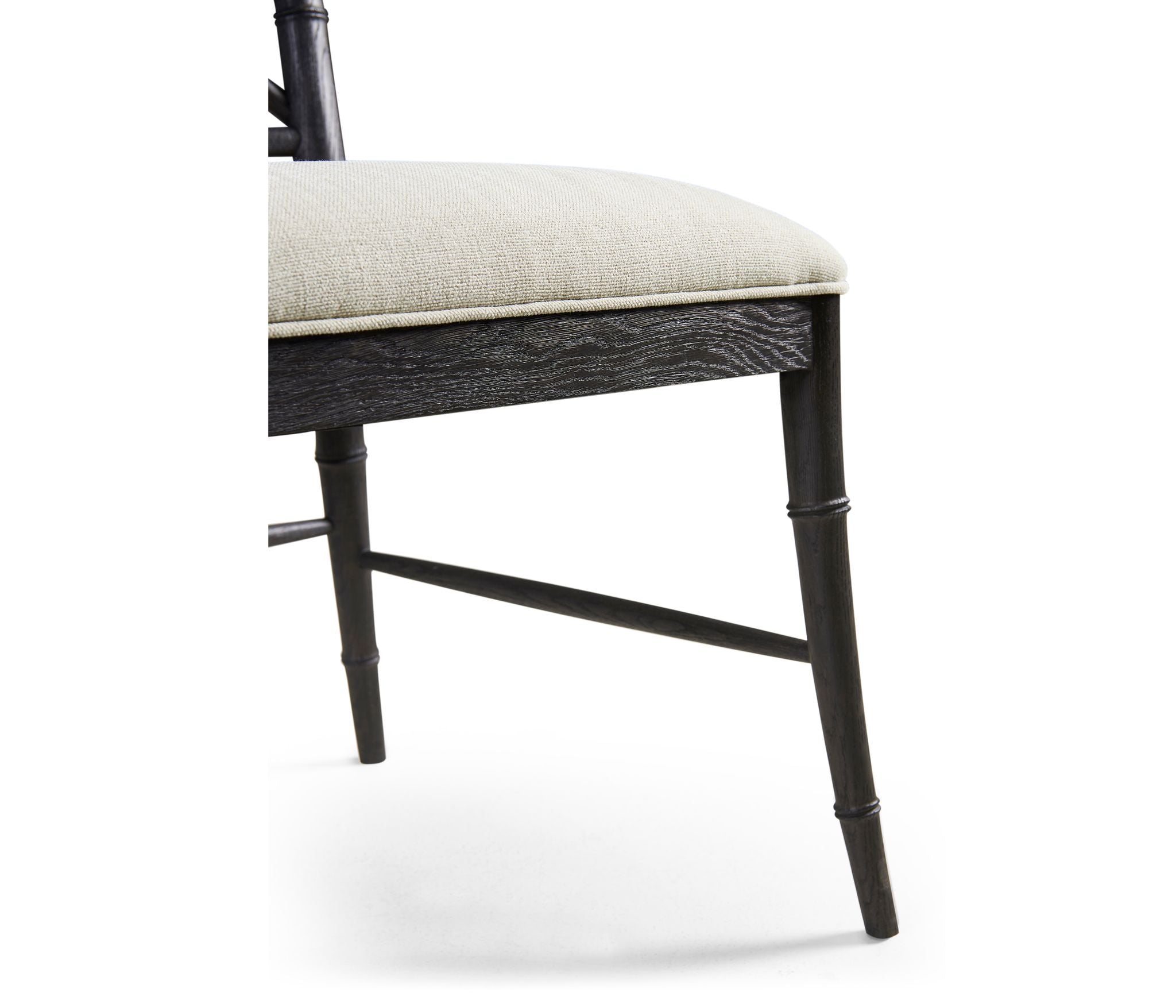 Jonathan Charles Saros Chippendale Bamboo Side Chair — Ebonised Oak