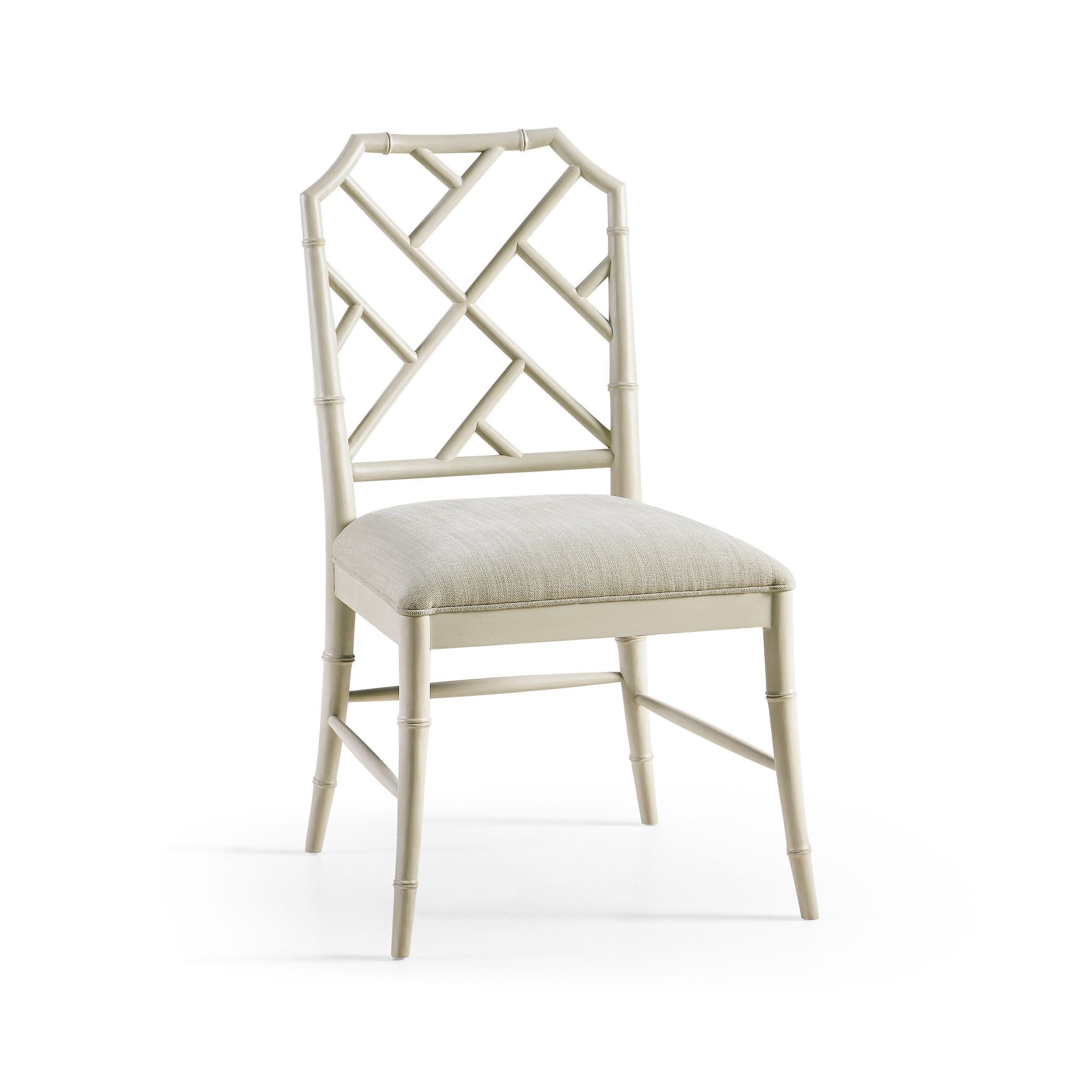 Jonathan Charles Saros Chippendale Bamboo Side Chair — London Mist