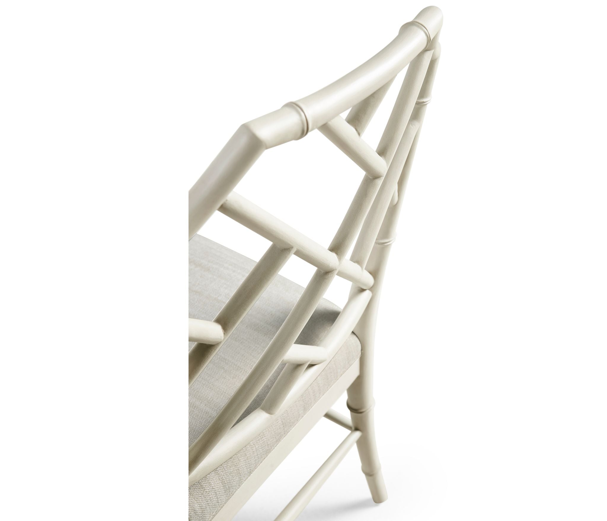 Jonathan Charles Saros Chippendale Bamboo Side Chair — London Mist