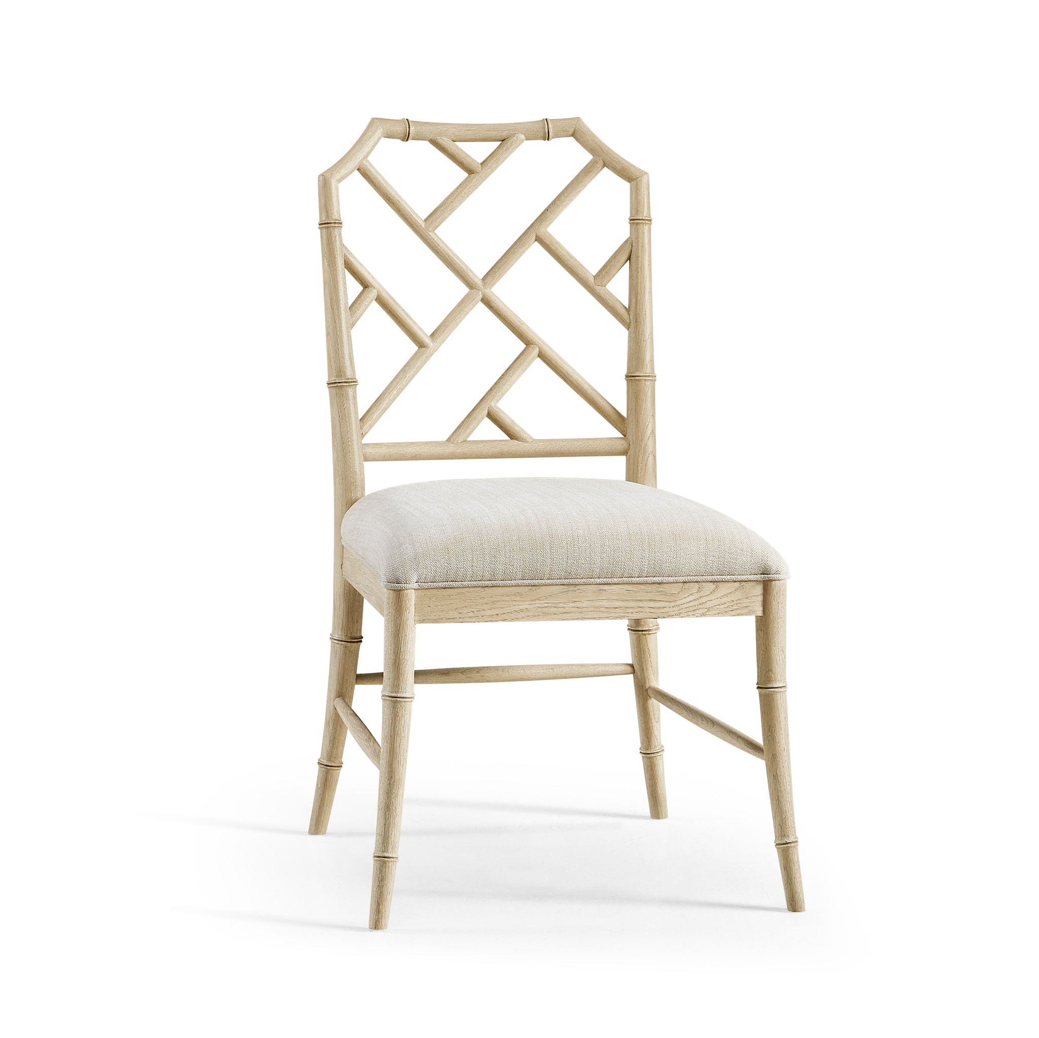 Jonathan Charles Saros Chippendale Bamboo Side Chair — Stripped Oak