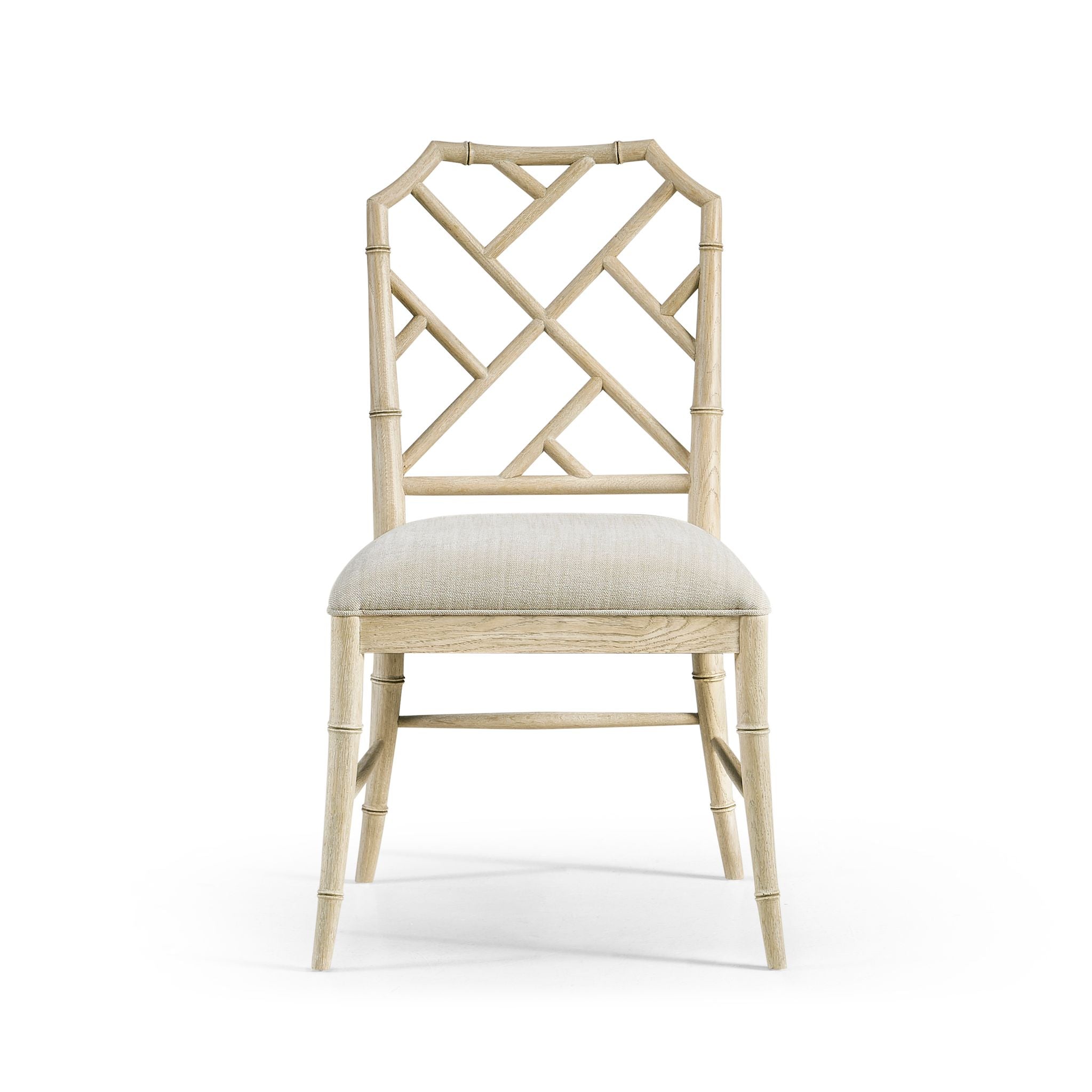 Jonathan Charles Saros Chippendale Bamboo Side Chair — Stripped Oak