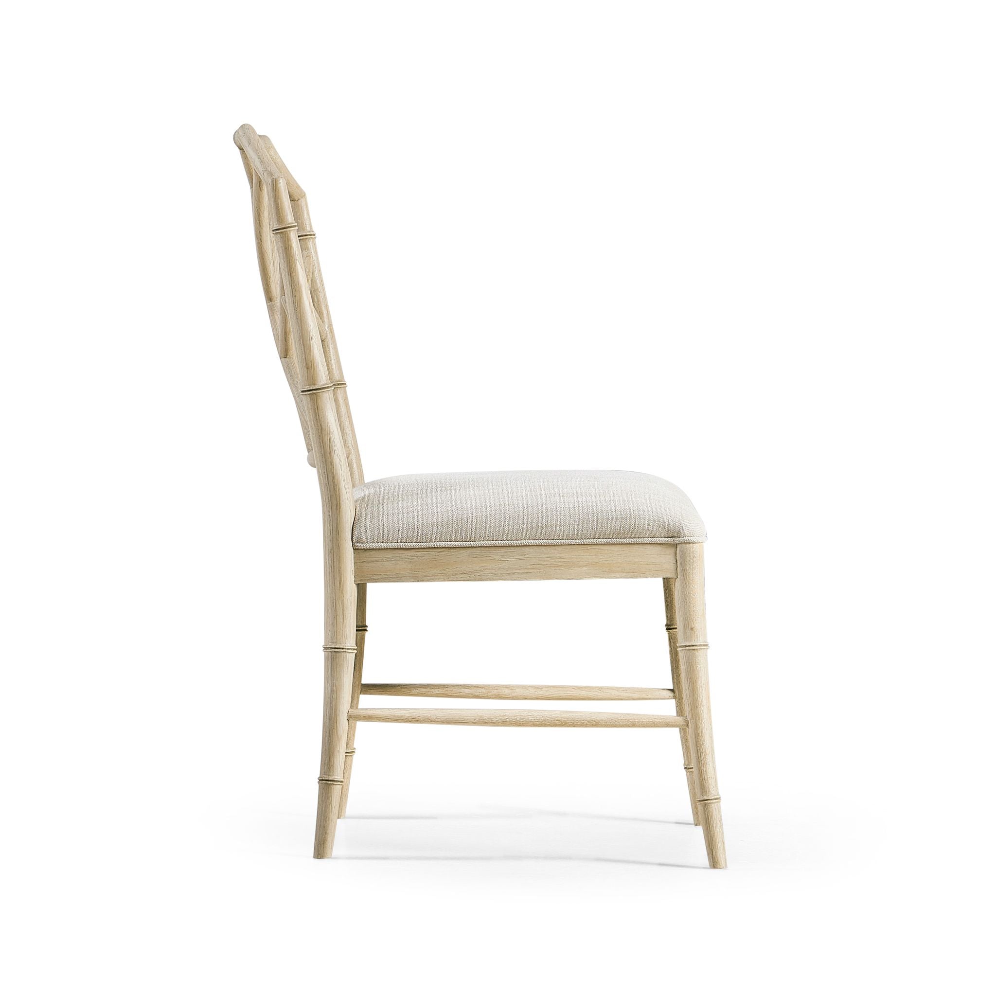 Jonathan Charles Saros Chippendale Bamboo Side Chair — Stripped Oak