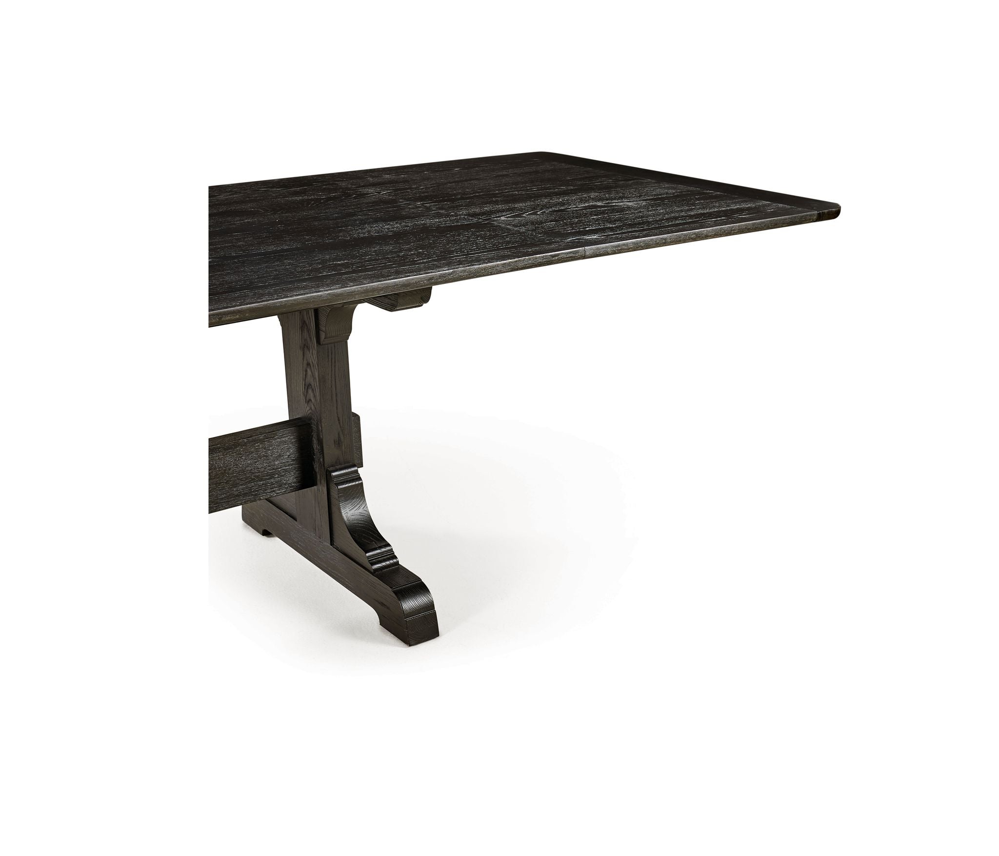 Jonathan Charles Epoch Trestle Dining Table — Ebonised Oak