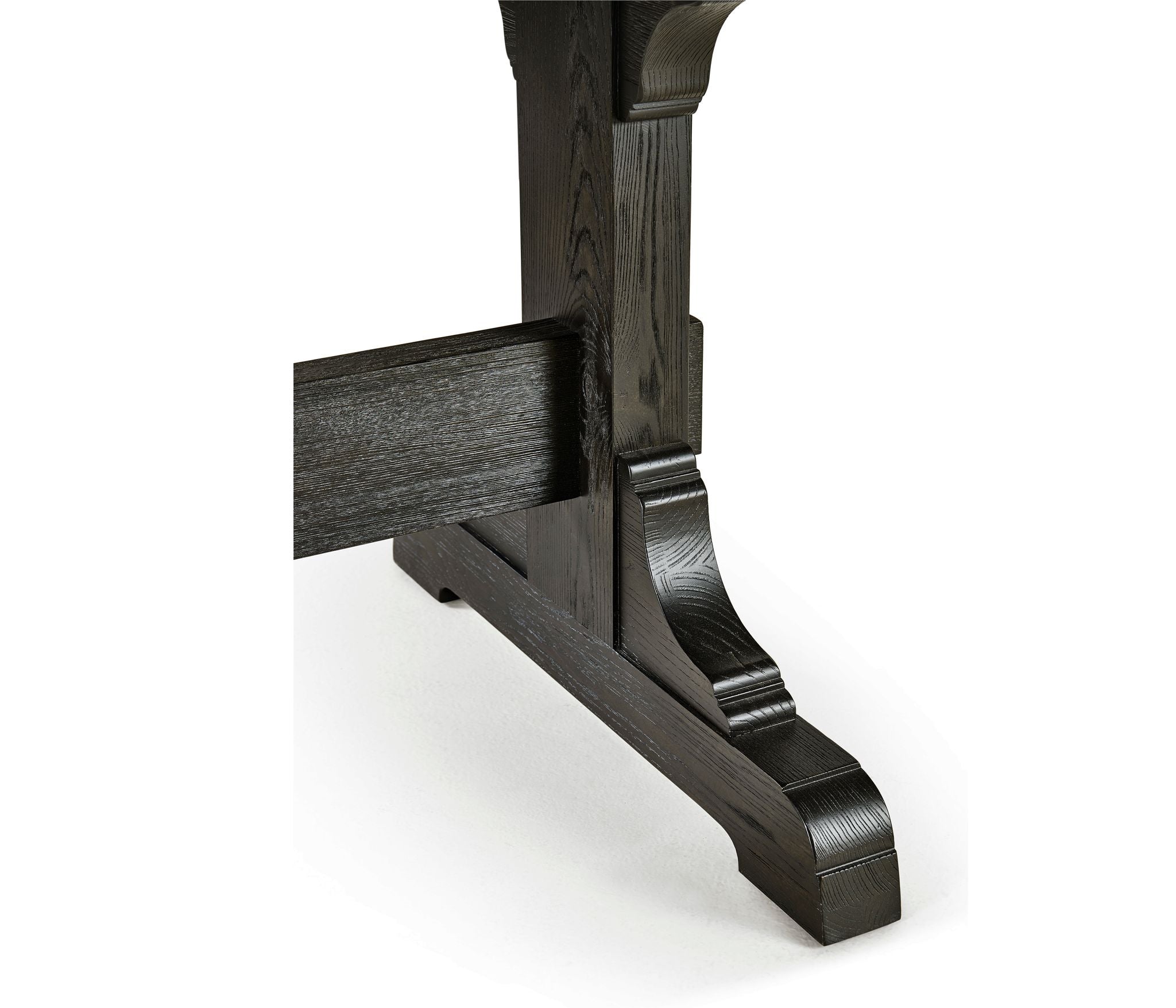 Jonathan Charles Epoch Trestle Dining Table — Ebonised Oak