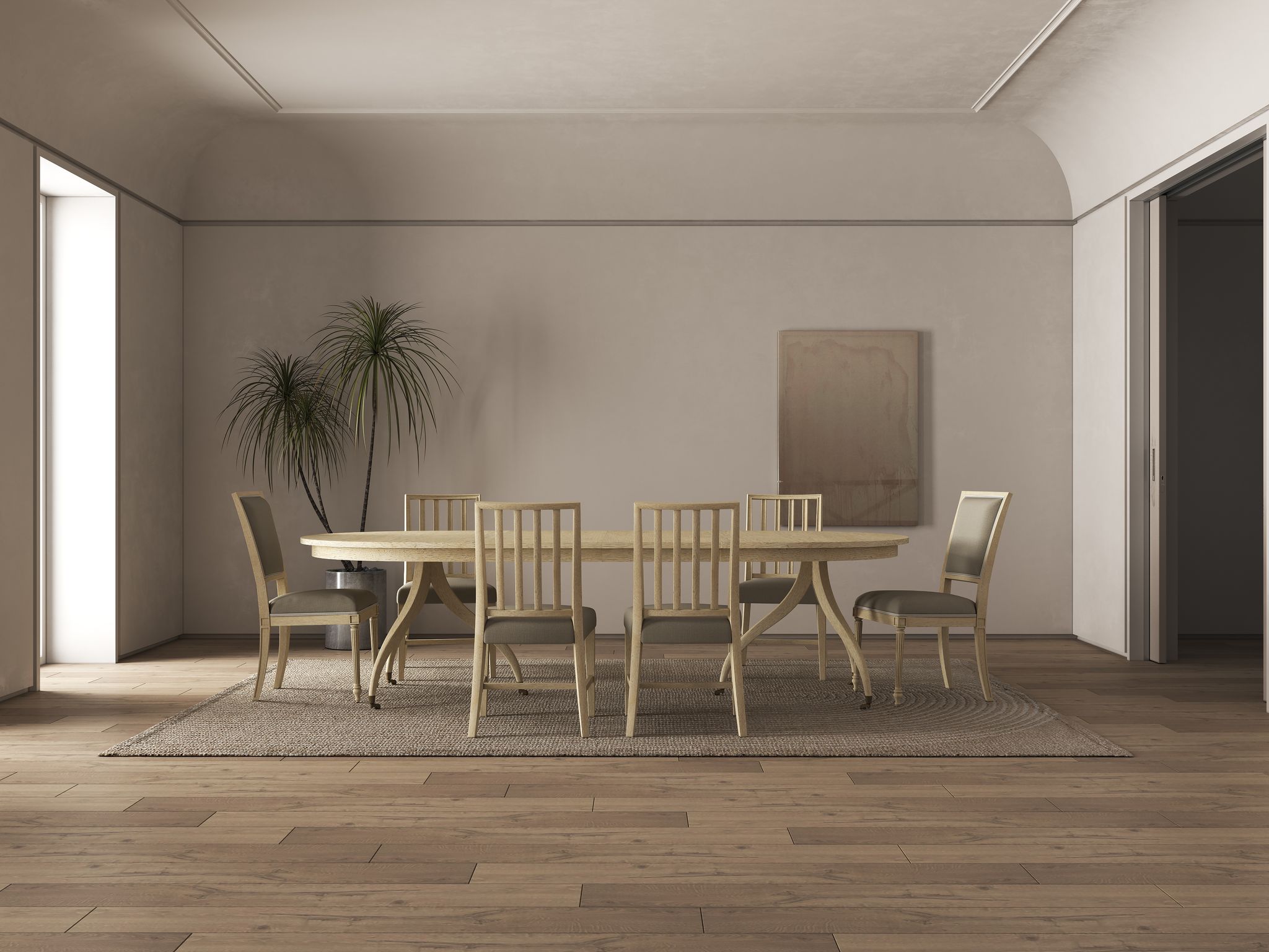 Jonathan Charles Solar Spider Leg Dining Table