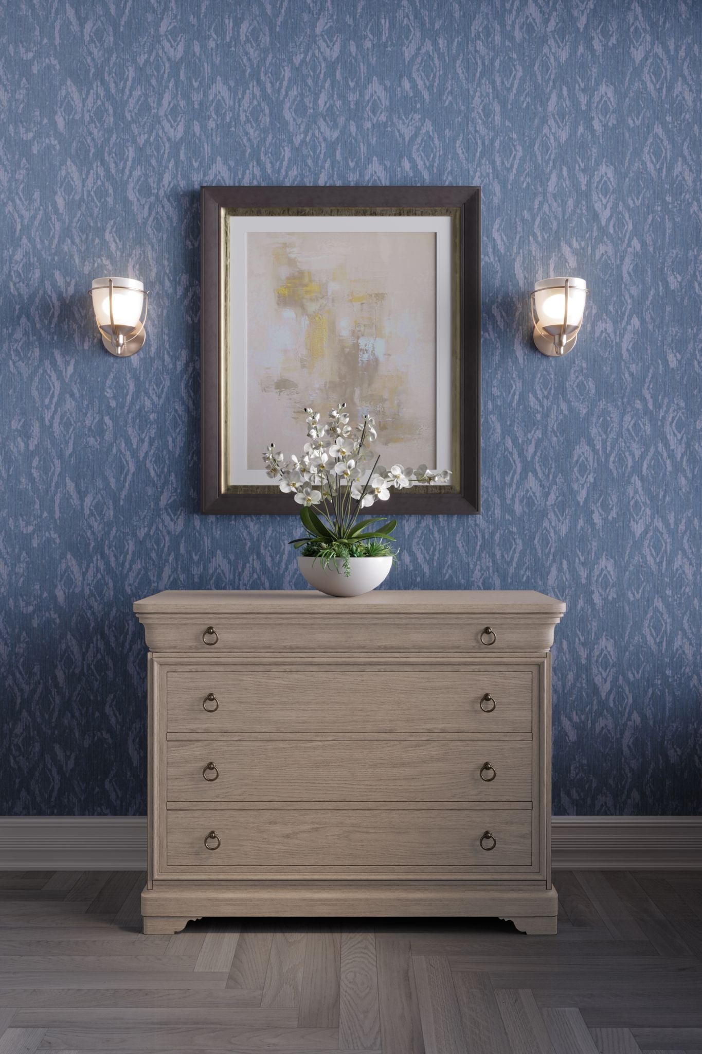 Jonathan Charles Entropy Louis Phillipe Drawer Chest