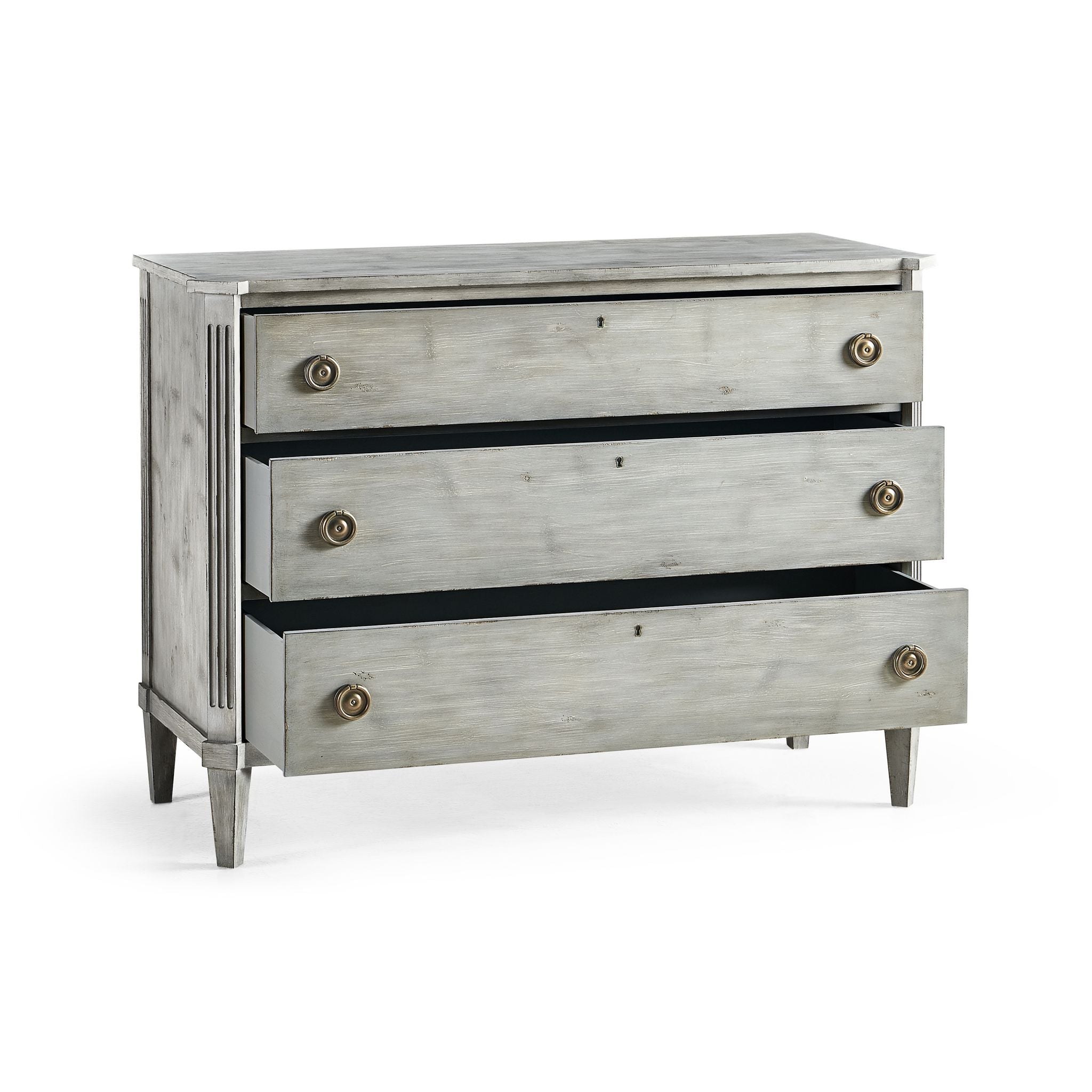 Jonathan Charles Aeon Swedish Drawer Chest-Antiqued Grey
