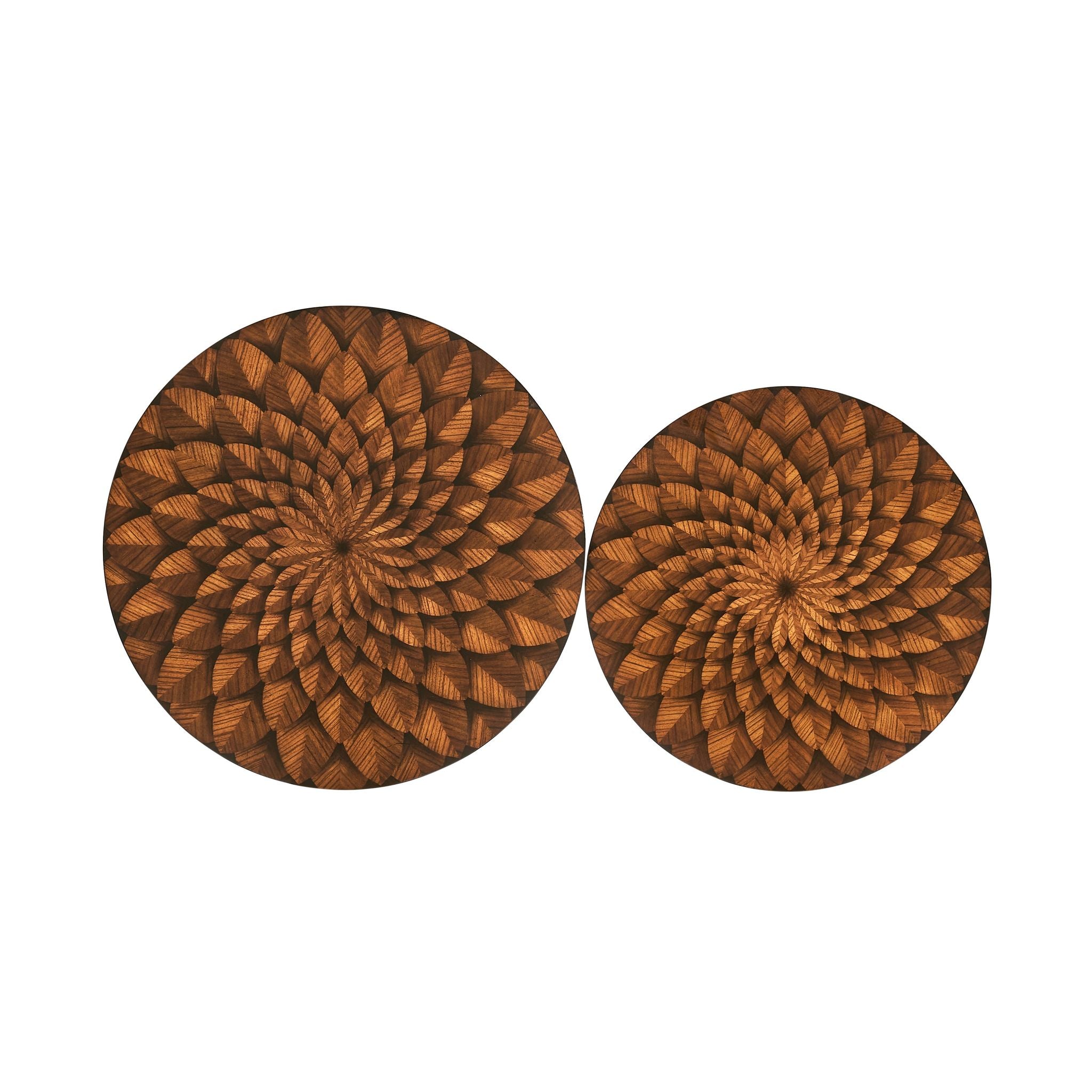 Jonathan Charles Feather Inlay Nest of Tables