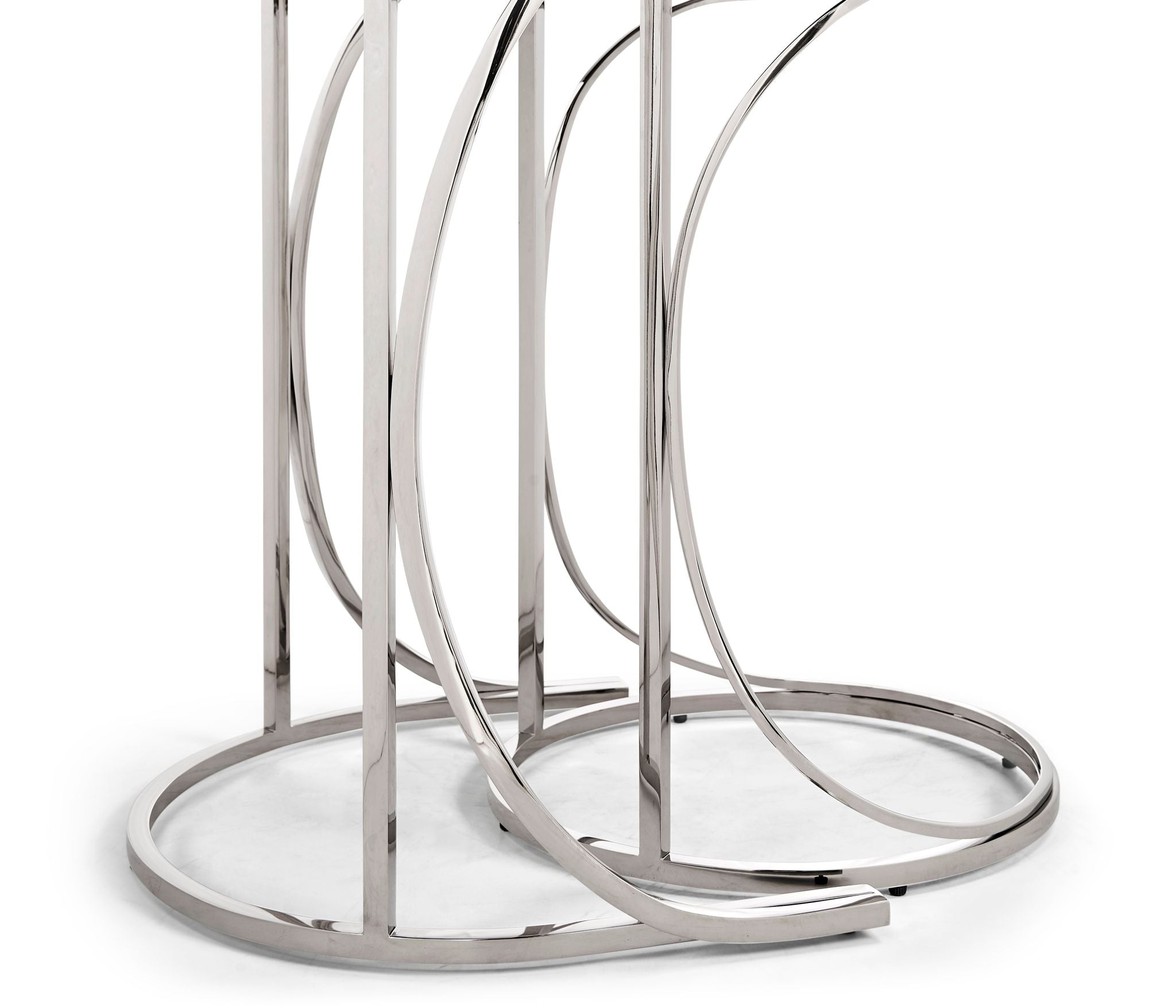 Jonathan Charles Feather Inlay Nest of Tables