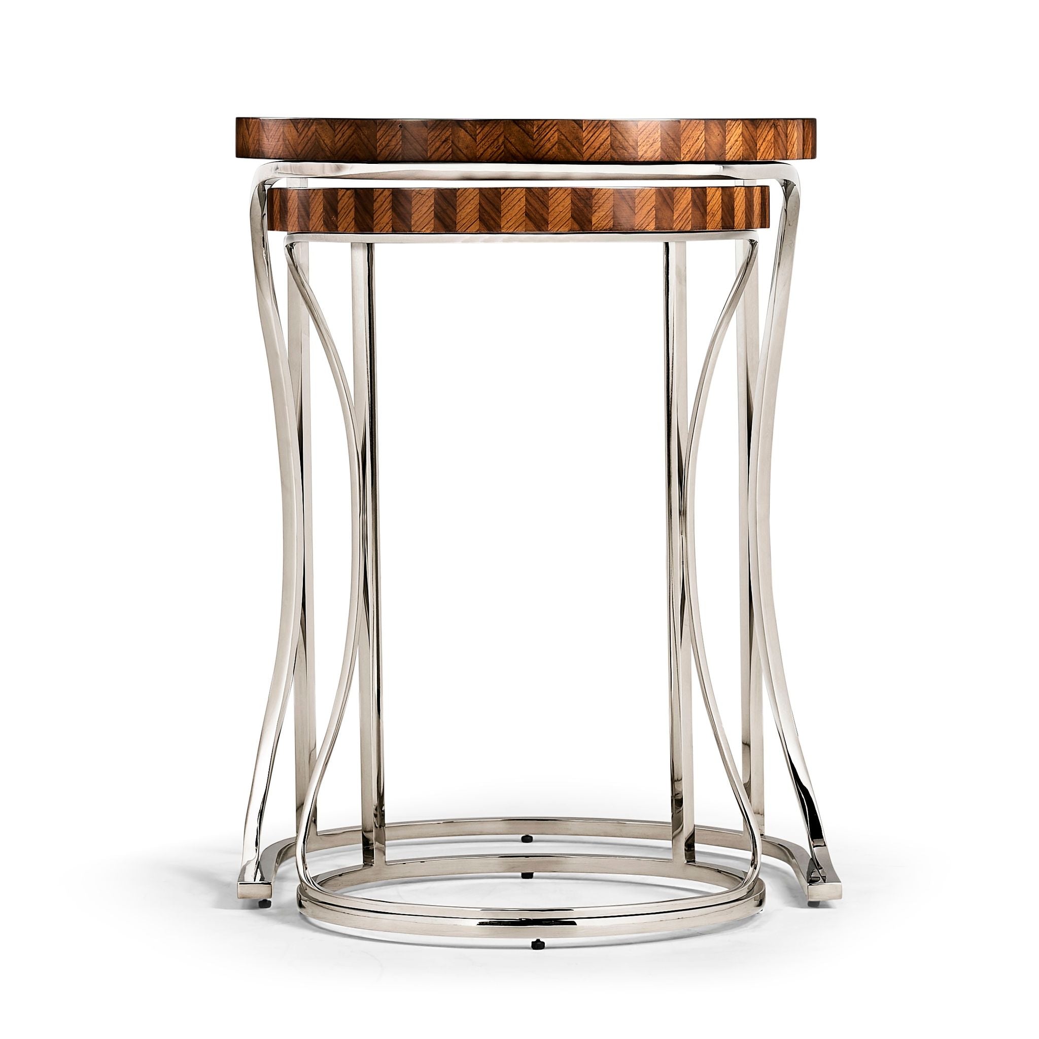 Jonathan Charles Feather Inlay Nest of Tables