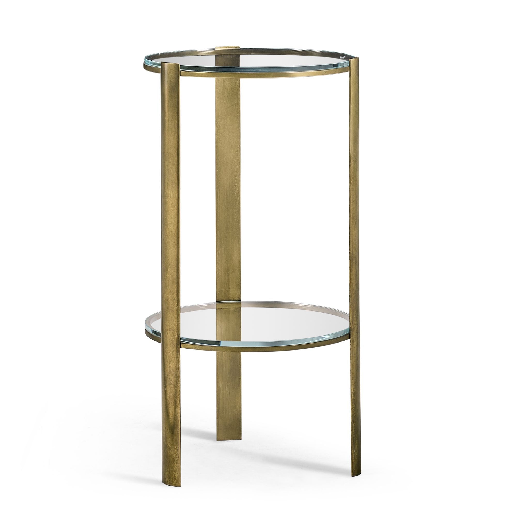 Jonathan Charles Cosmo Antique Brass Drinks Table