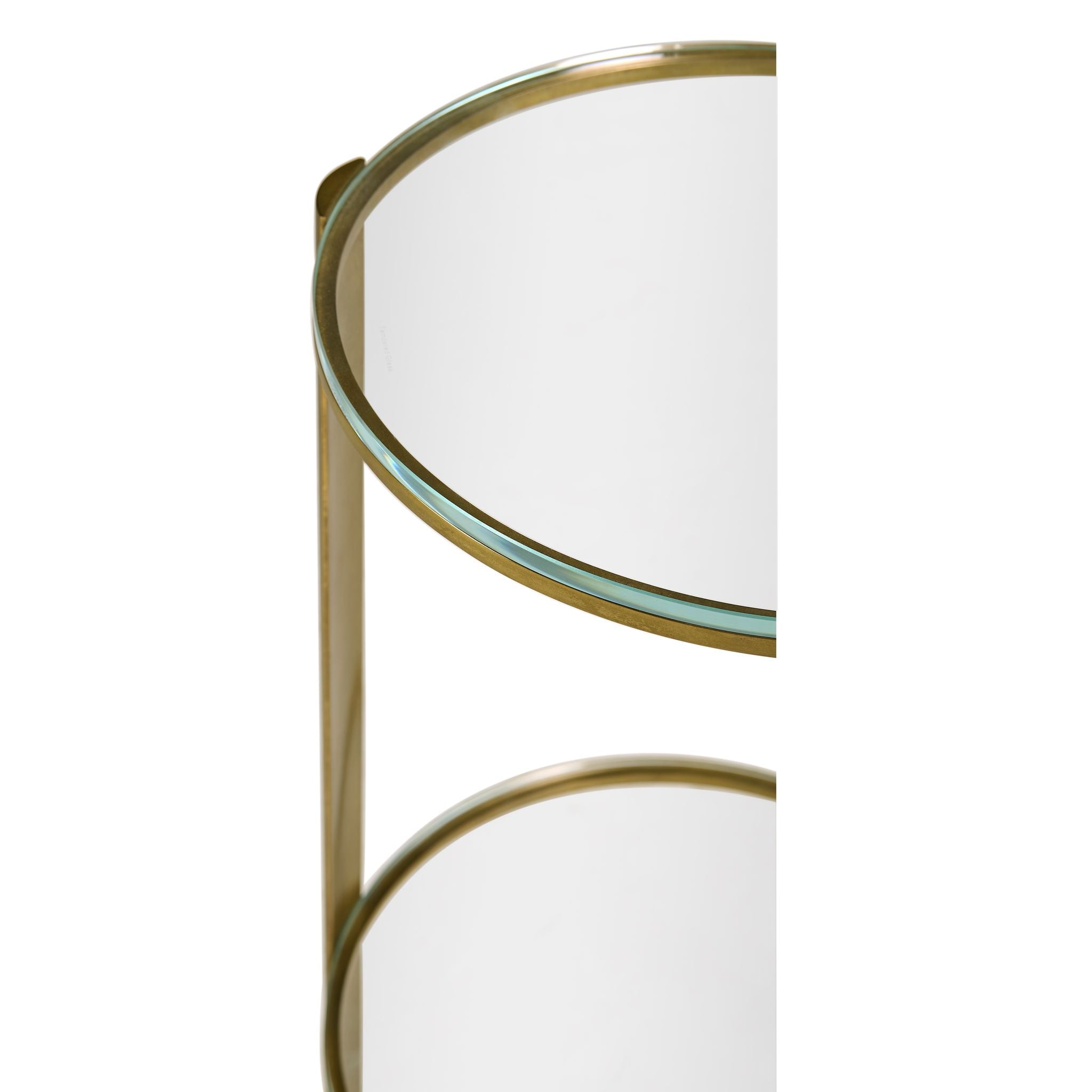 Jonathan Charles Cosmo Antique Brass Drinks Table