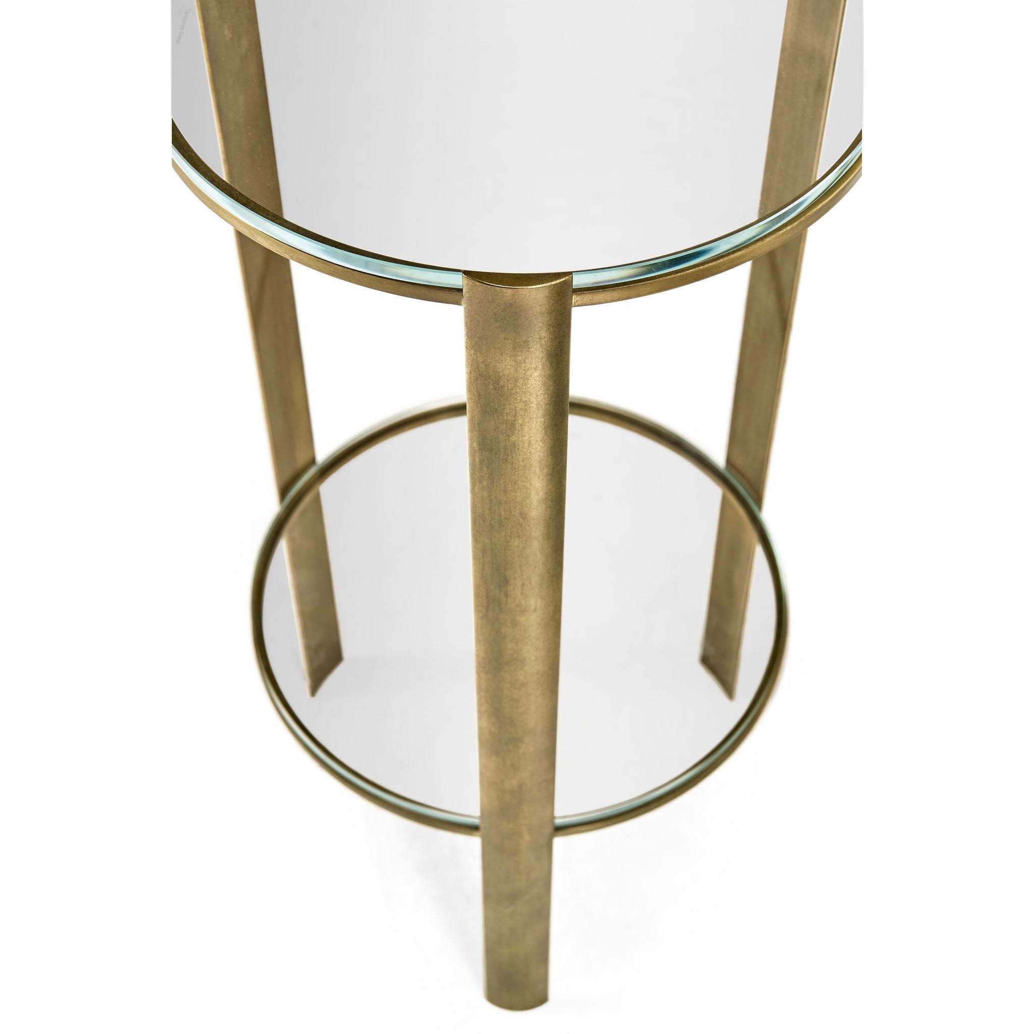 Jonathan Charles Cosmo Antique Brass Drinks Table