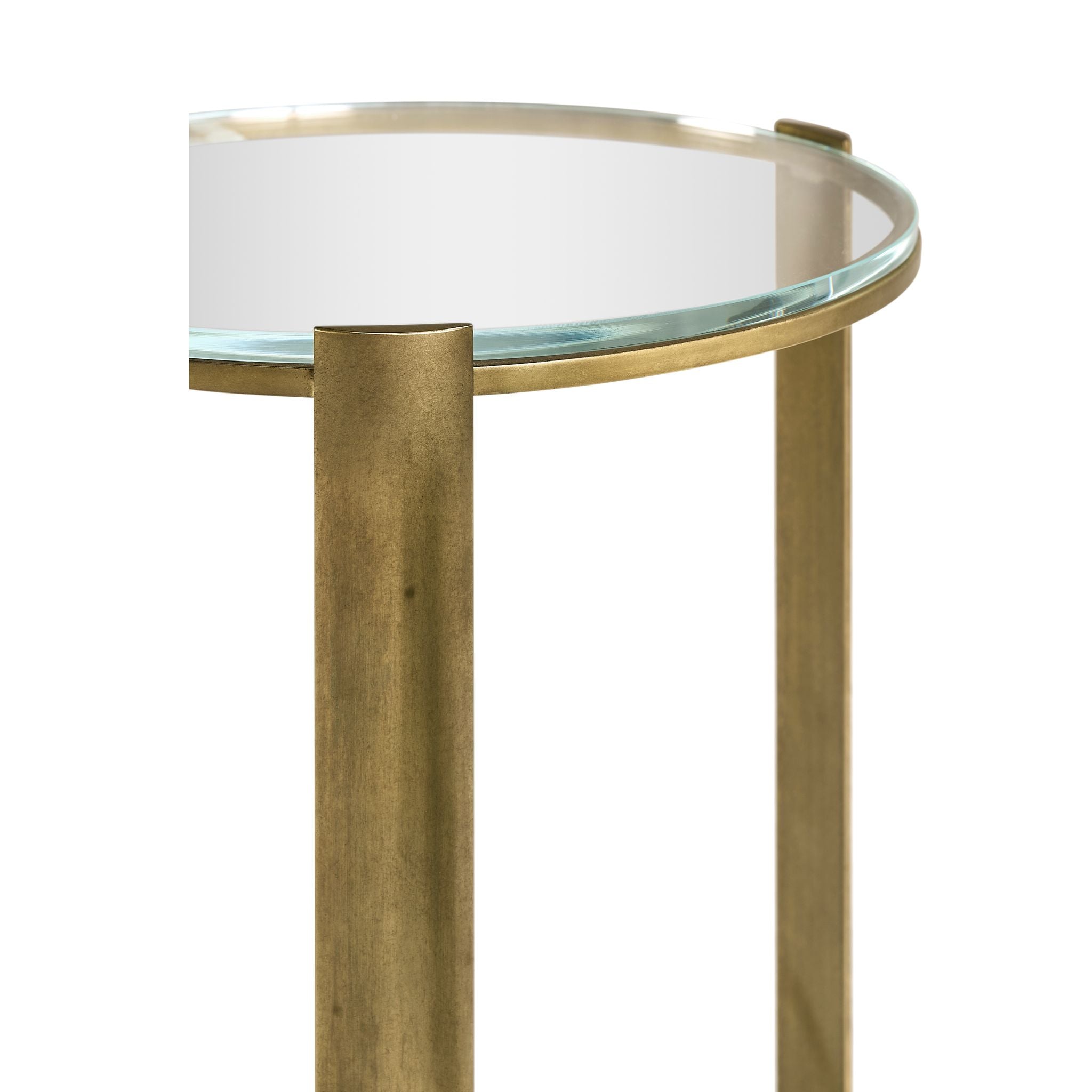 Jonathan Charles Cosmo Antique Brass Drinks Table