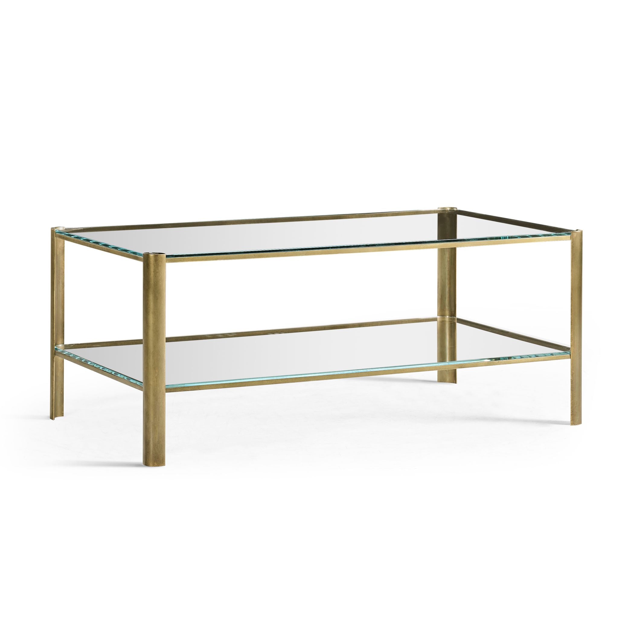 Jonathan Charles Cosmo Antique Brass Cocktail Table