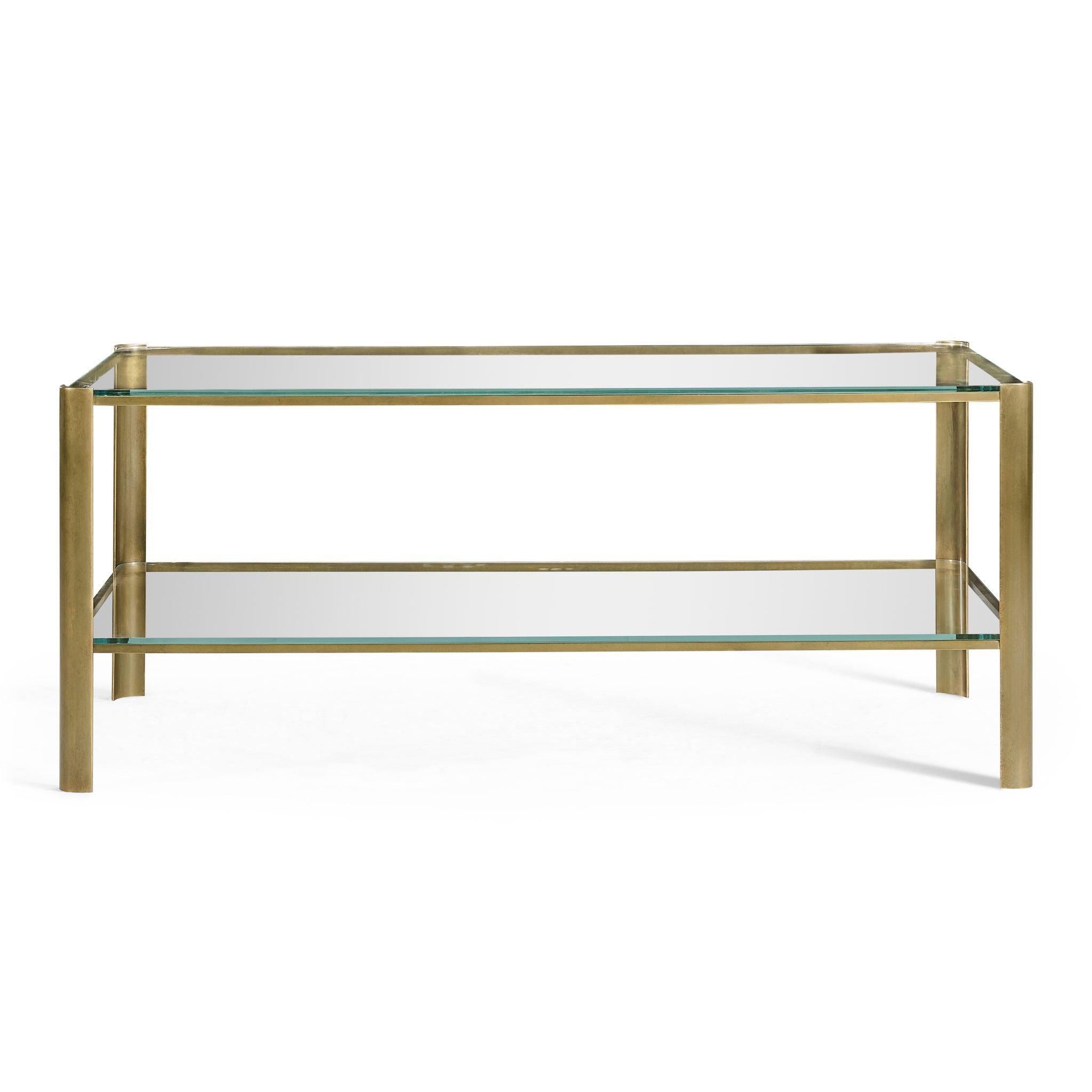 Jonathan Charles Cosmo Antique Brass Cocktail Table