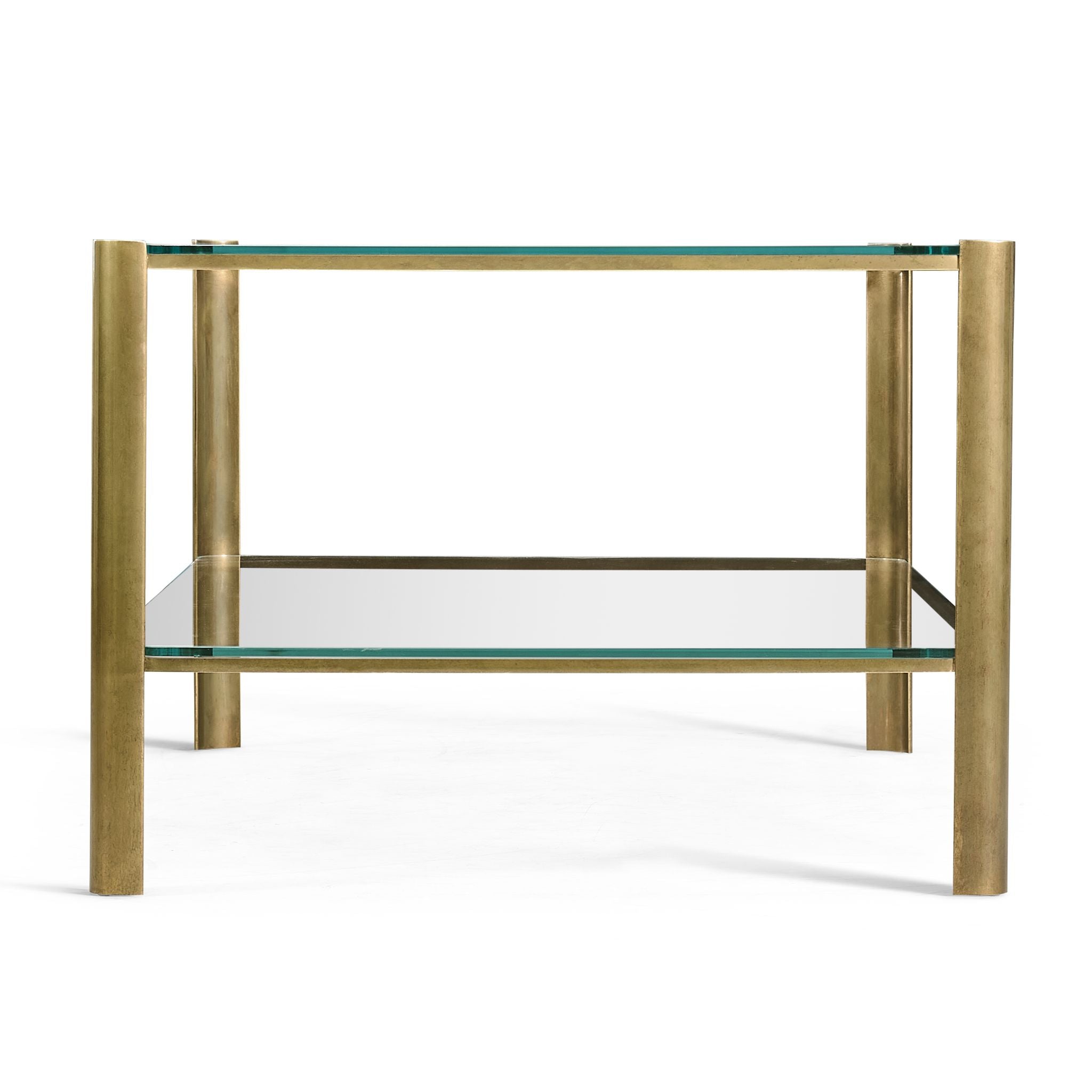 Jonathan Charles Cosmo Antique Brass Cocktail Table