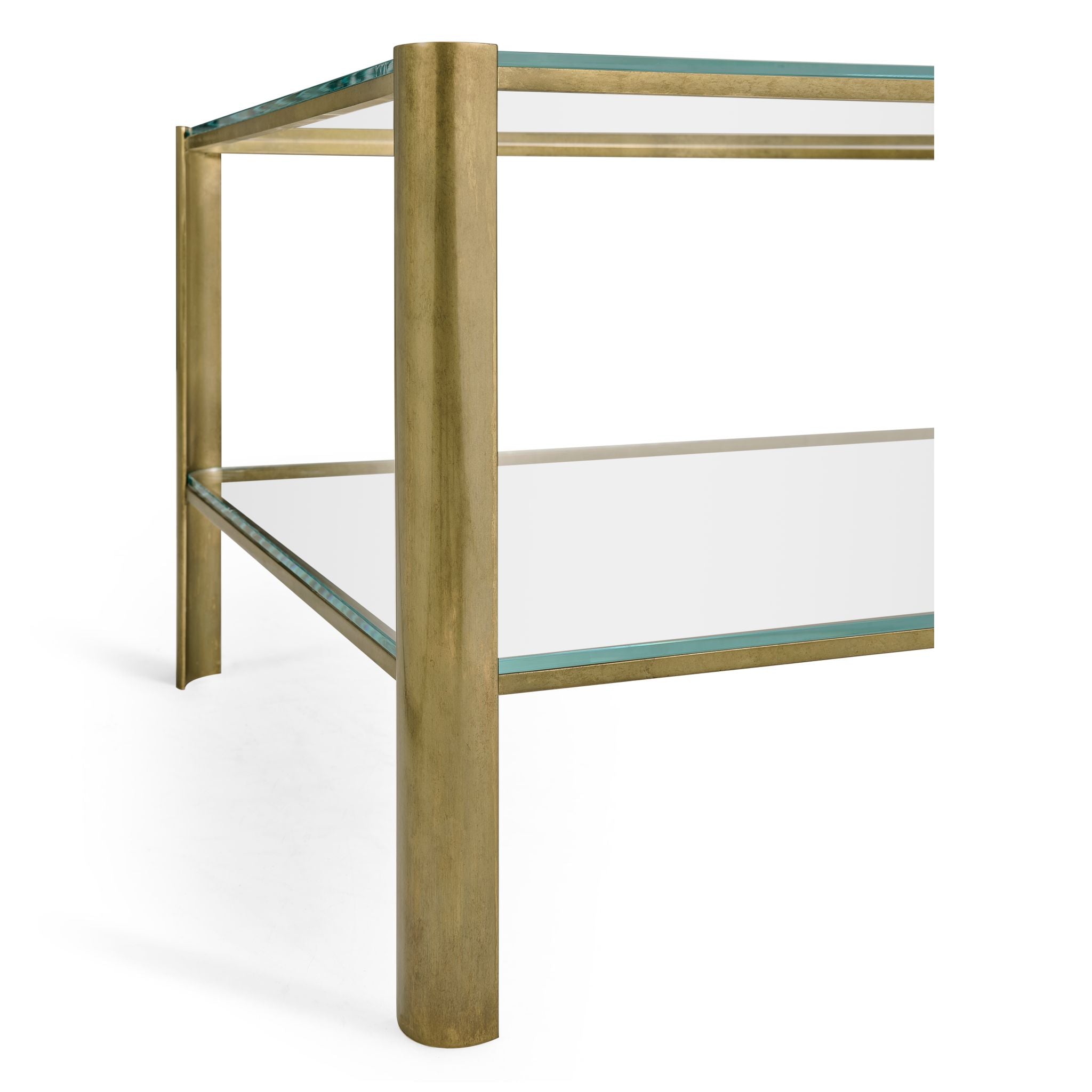 Jonathan Charles Cosmo Antique Brass Cocktail Table