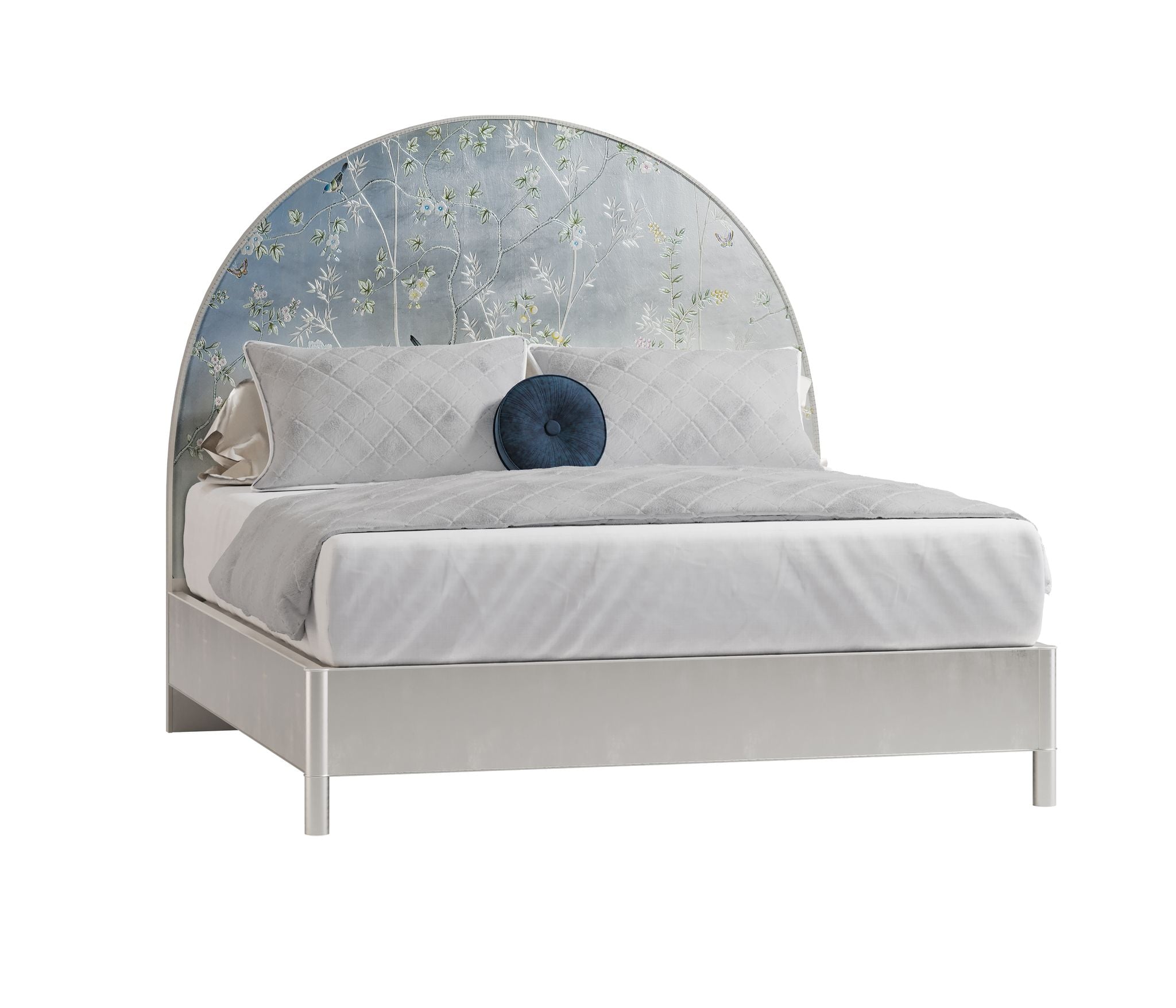 Jonathan Charles Shimmering Moon Half Round Panel Bed