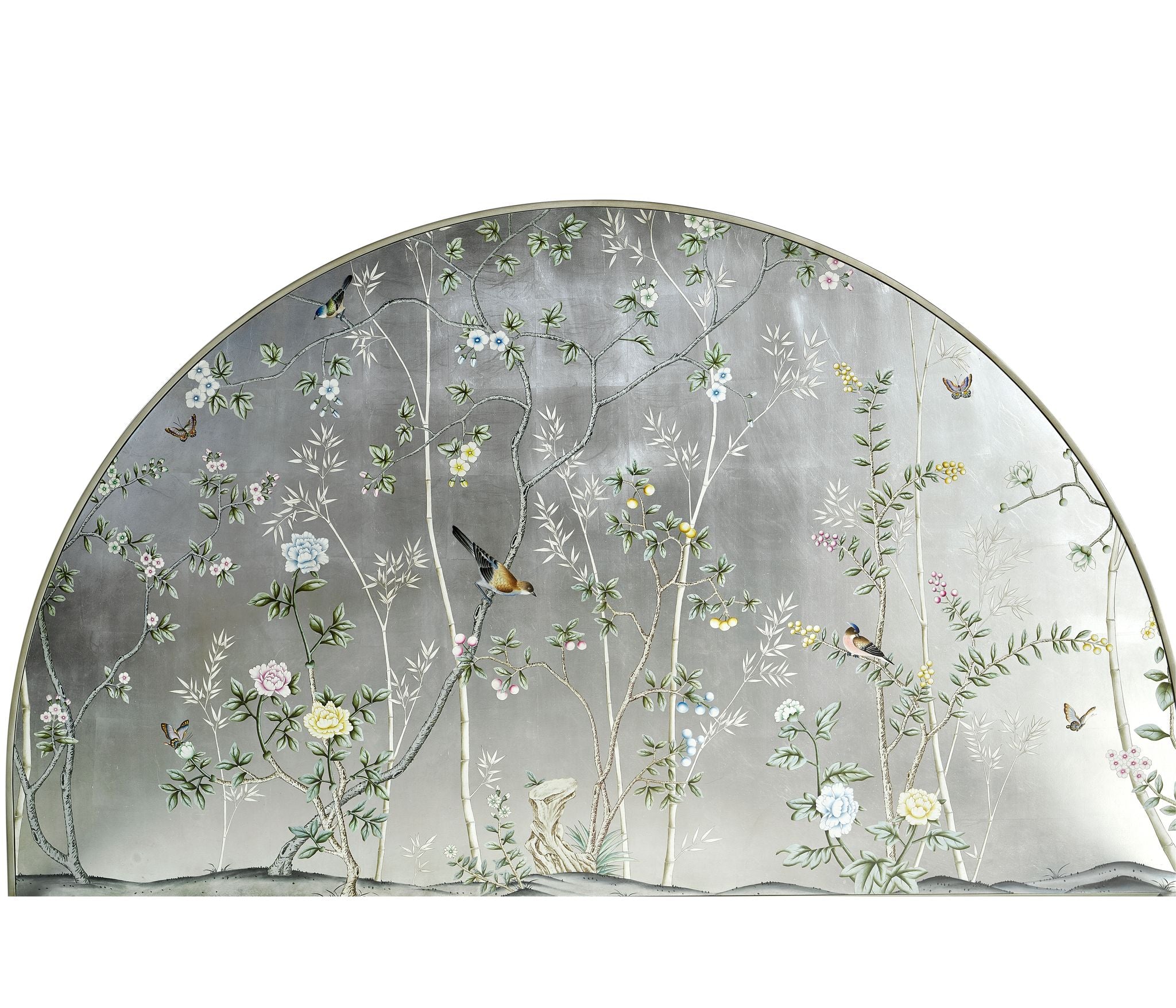 Jonathan Charles Shimmering Moon Half Round Panel Bed
