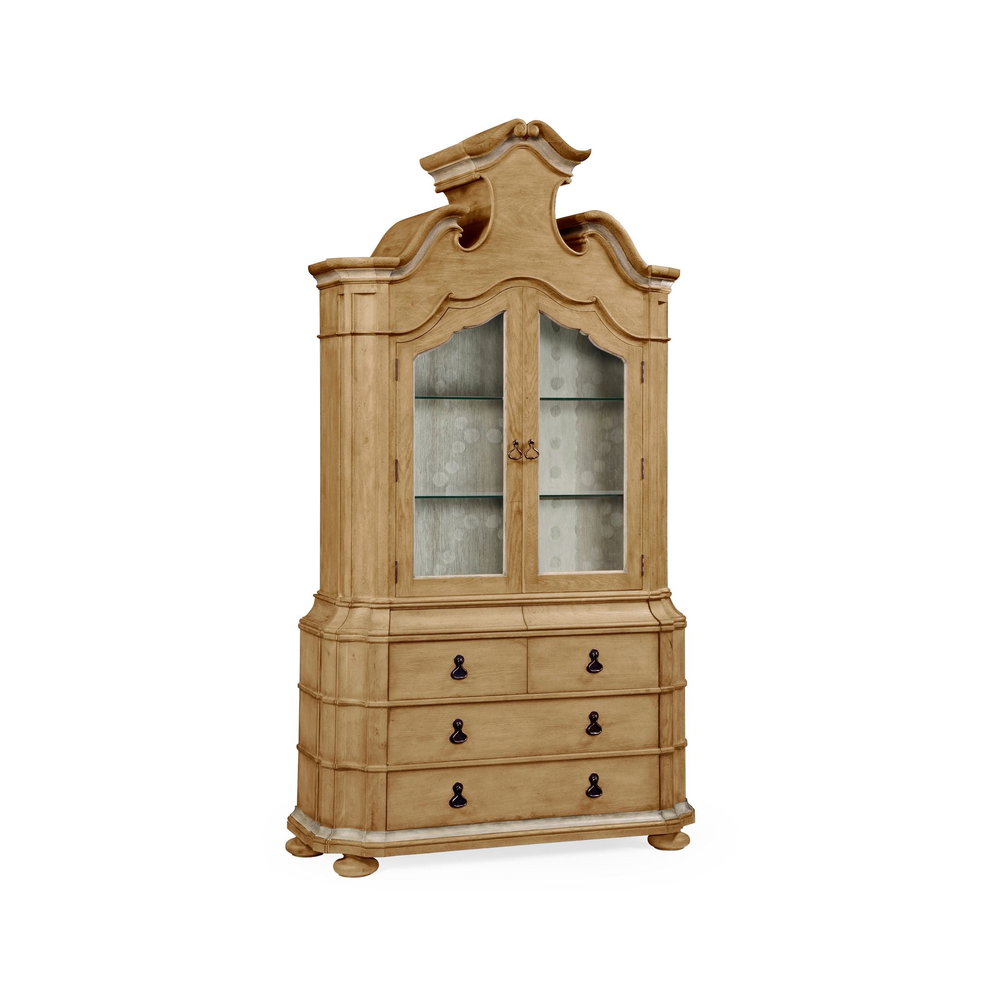 Jonathan Charles Oulton Oak Cabinet w/Glass Doors