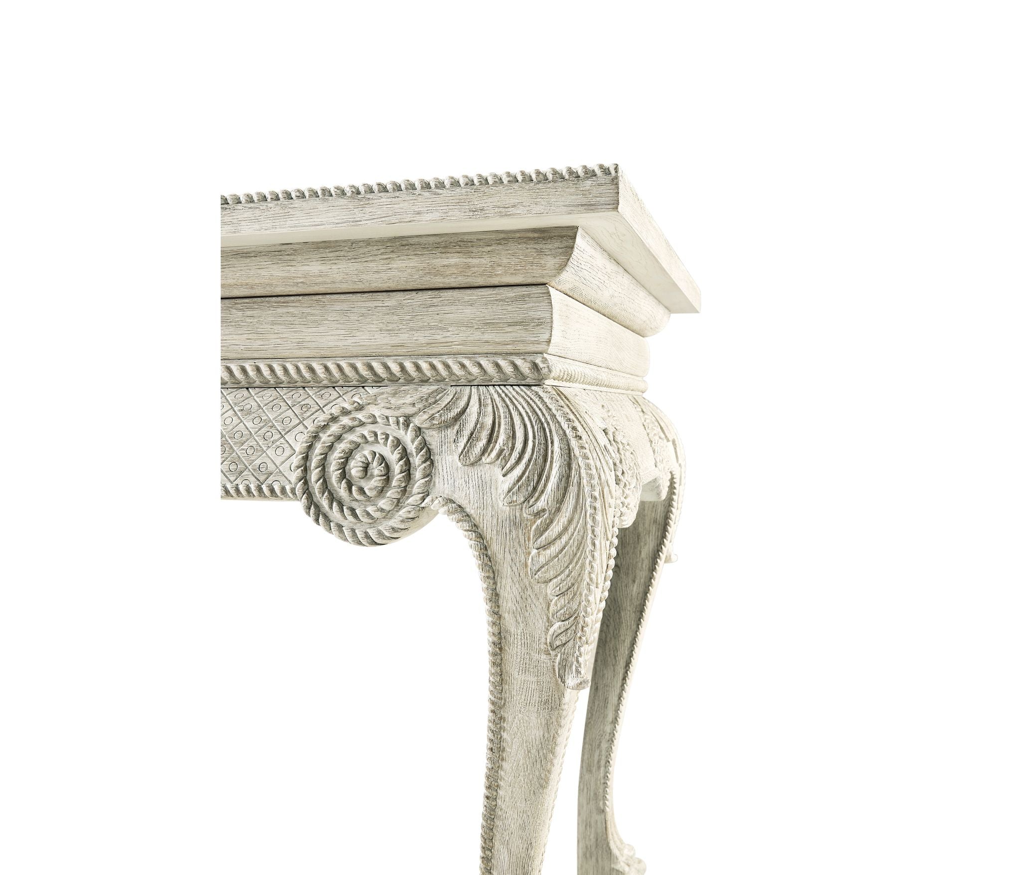 Jonathan Charles York Venetian White Oak Console