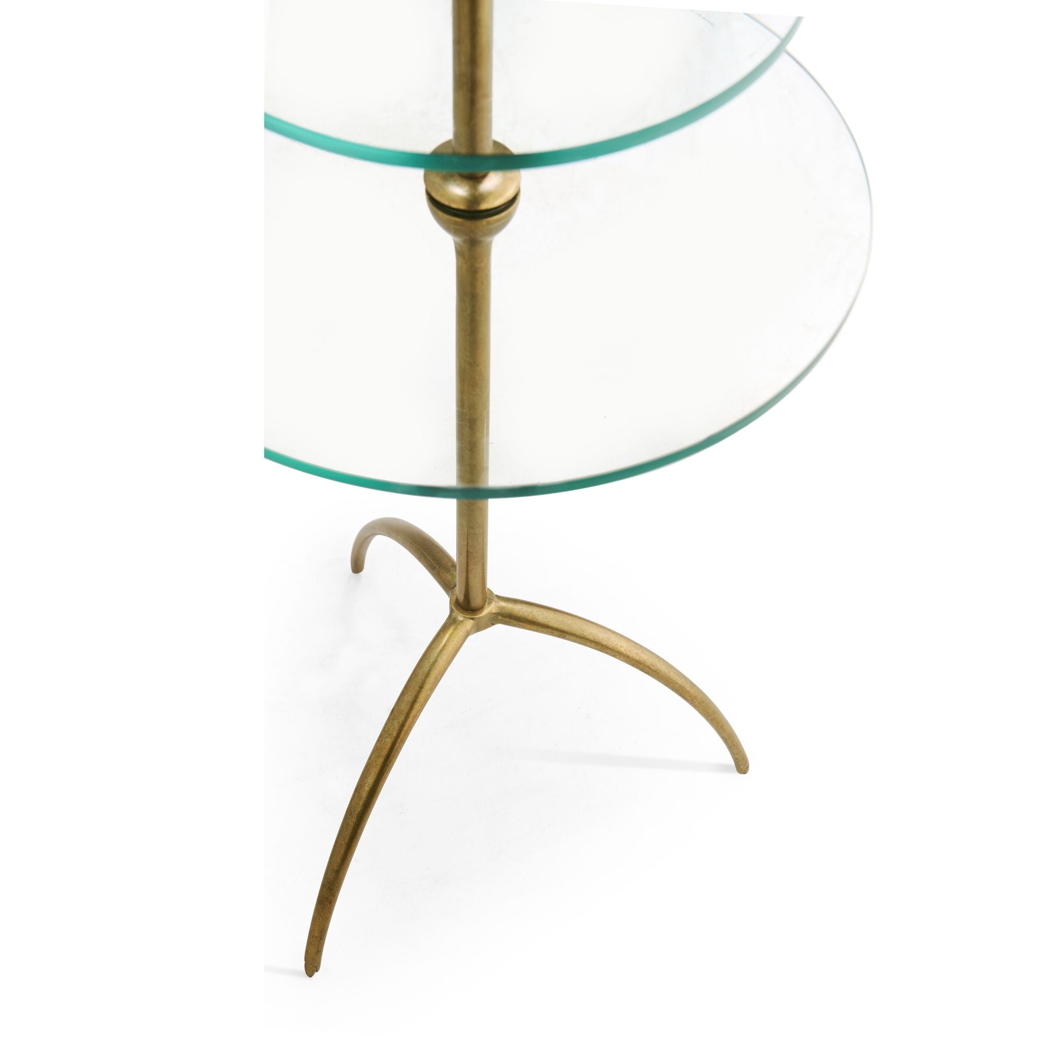 Jonathan Charles Brass & Glass Round Drinks Table